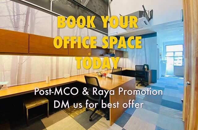 Imagine if you can work in a loft-themed office with high ceiling and calming Scandinavian forest view. Book now for the best offer. DM us now. You can book a virtual tour now! #pluscowork #platinumplusco #jomplusco #coworkingspace #coworking #cowork
