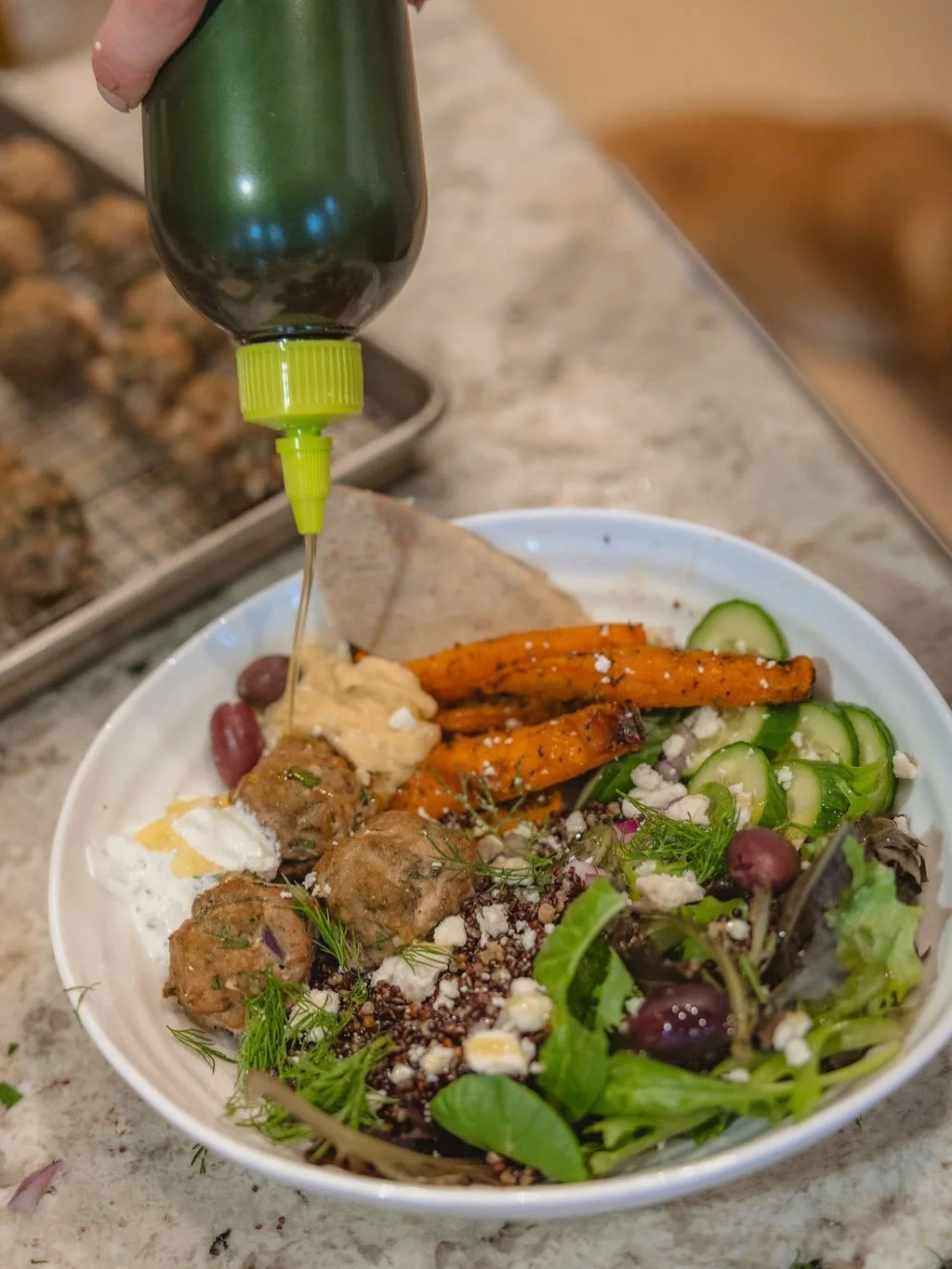 Your next dinner recipe: Mediterranean Meatball Bowls👇 Drop &ldquo;RECIPE&rdquo; in the comments and I&rsquo;ll send it your way!

Build-your-own meals are a win for the whole family&mdash;swap ground turkey for chicken or beef, mix and match toppin
