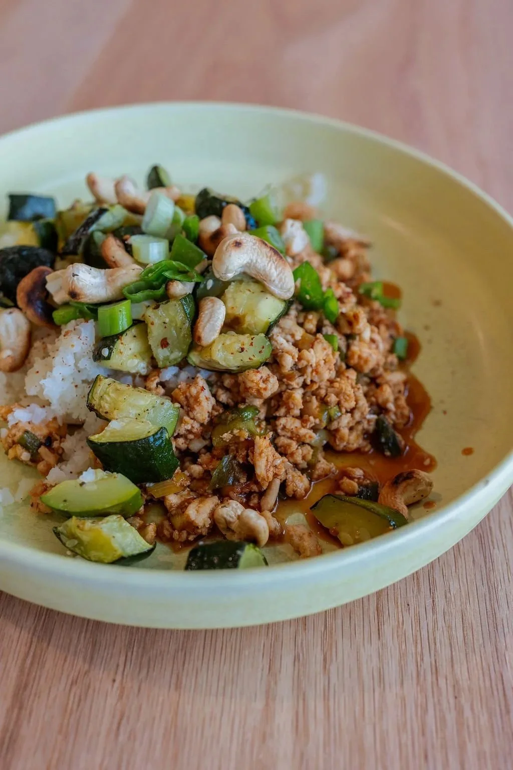 chicken sesame zucchini bowls