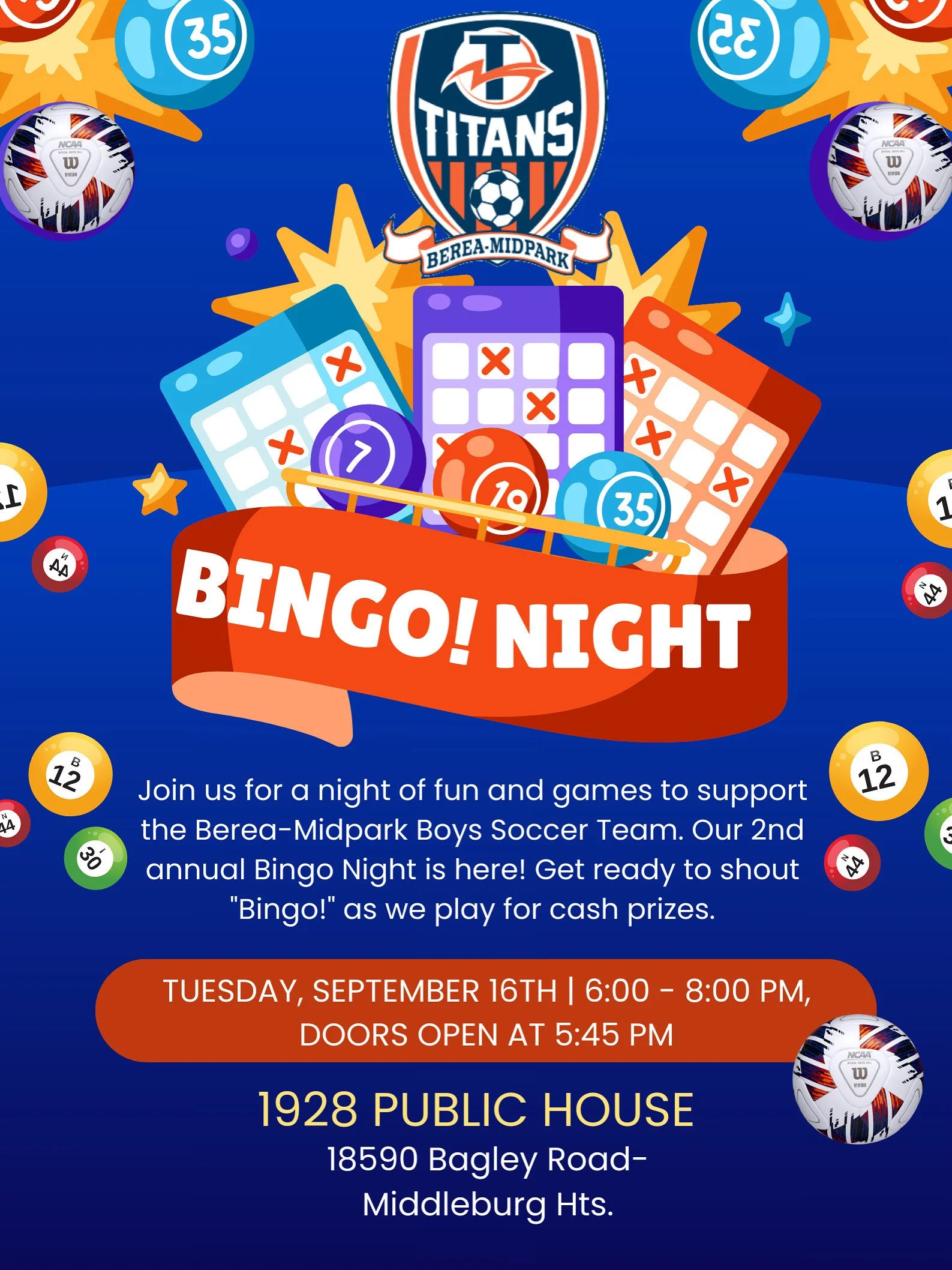 Soccer - 2nd Annual Bingo Night