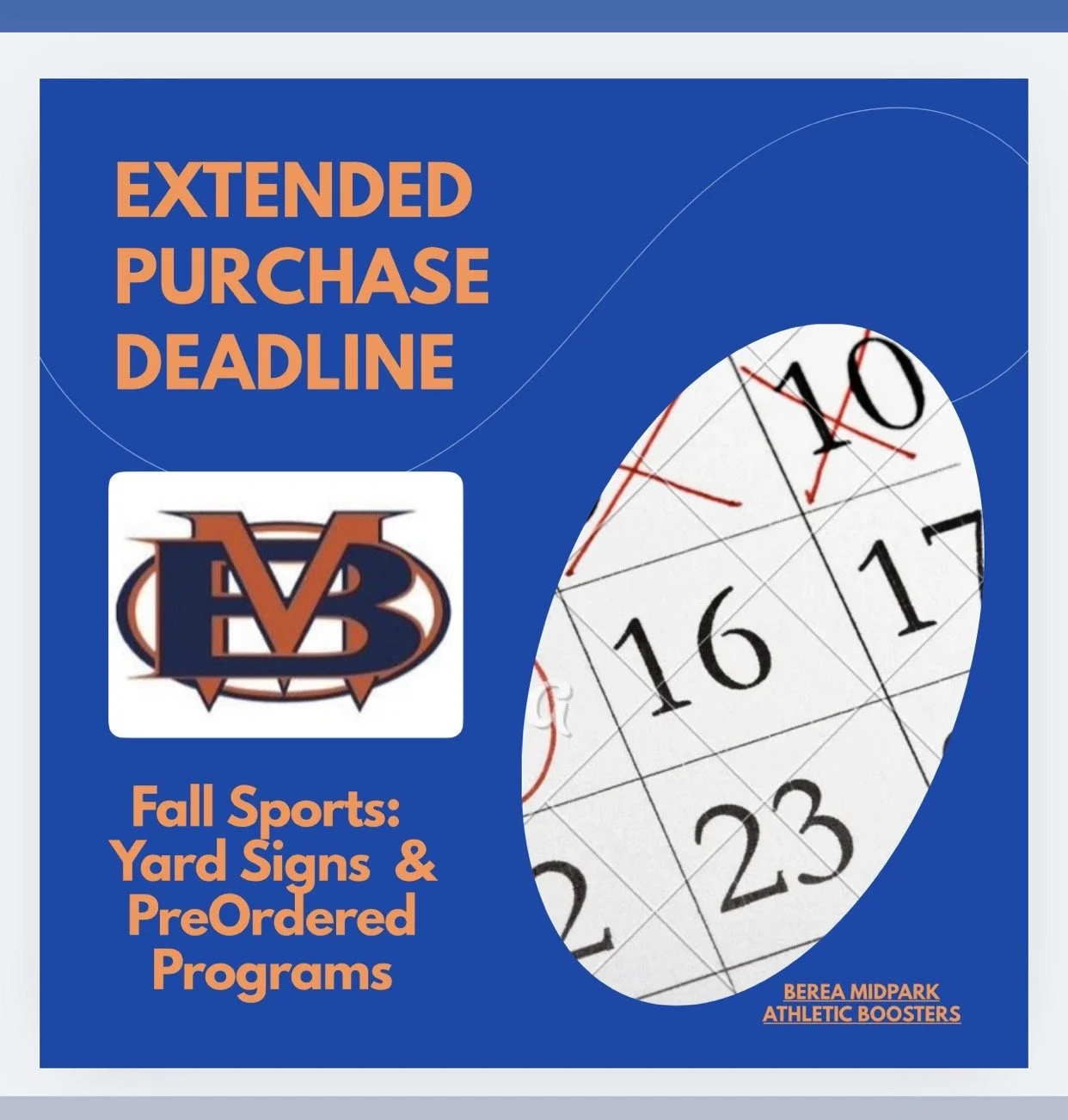 Fall Sports Support extended 