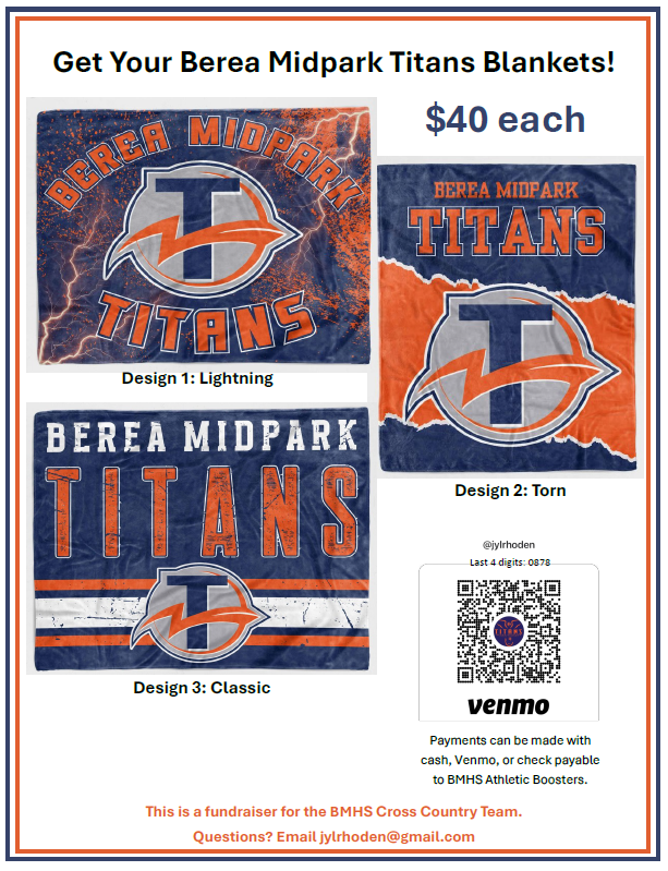 Cross Country - Berea Midpark Titans Blankets