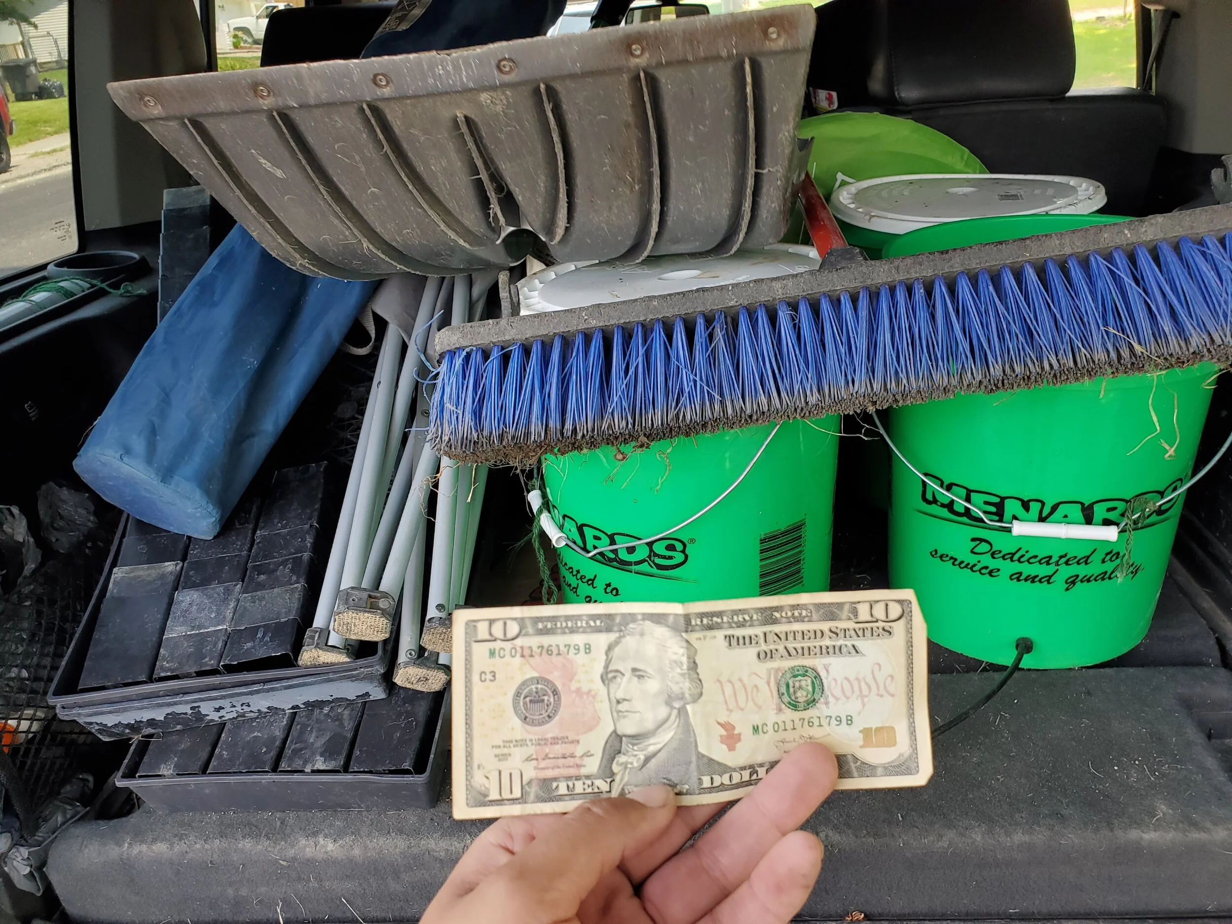 As we were leaving on planting day #2 a woman stopped by to ask me what we were up to. I talked to her for a few minutes and she reached in her purse and handed me a $10 bill saying "use this to buy more plants." I resisted but she said she lived just down the street and was happy to see what we were doing. I was so taken back by her kindness that I didn’t remember to get her name. So if you’re reading this, please stop by again so I can learn your name. :)