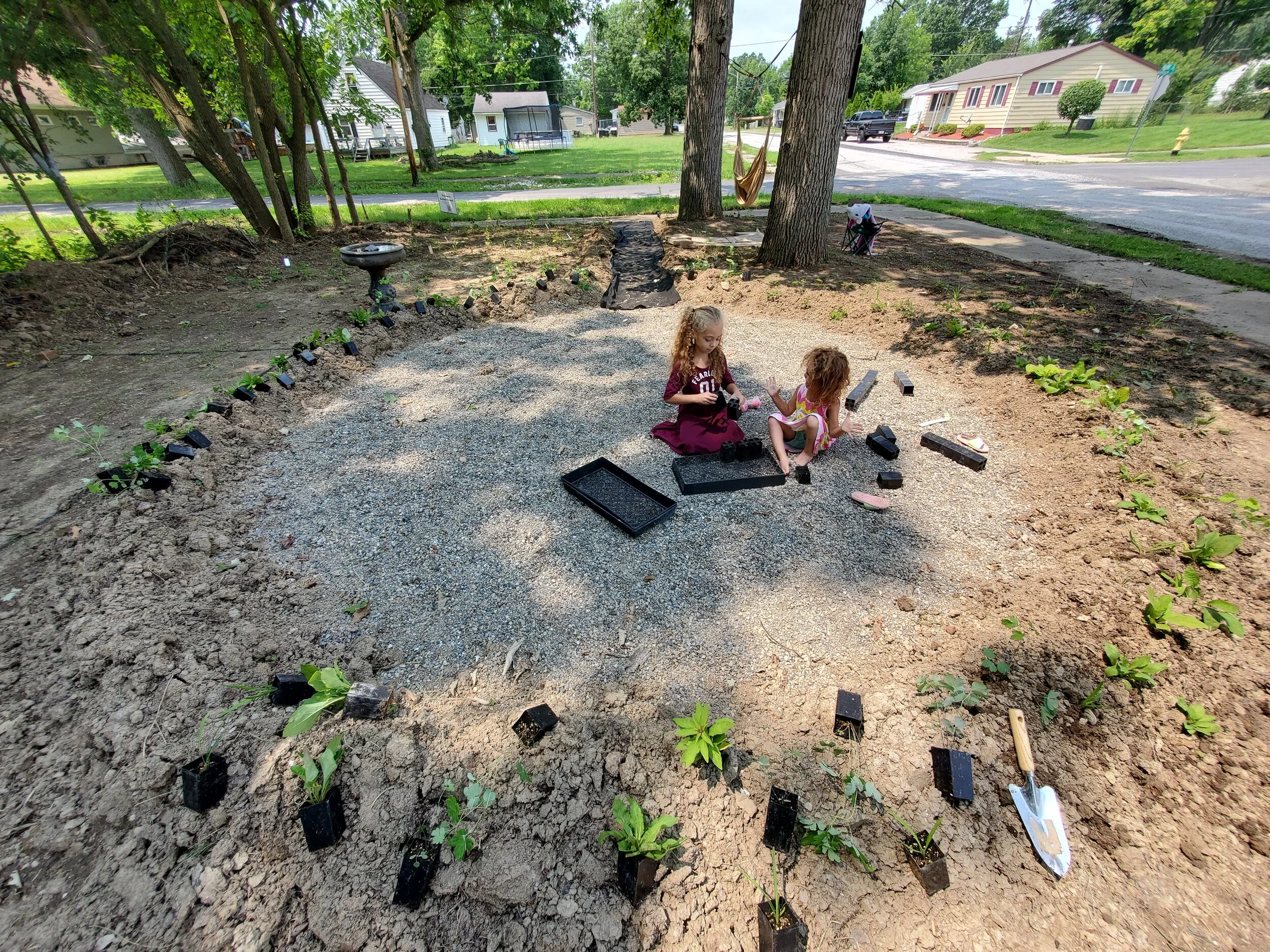 I added in 96 more plugs! 32 Columbine, 32 Cardinal Flower, 16 Savannah Blazing Star and 16 Foxglove Beardtongue. Eco-fest Fort Wayne donated a brand new shovel and two new hand tools for me to use at the orchard. I’m constantly in awe of the genero…