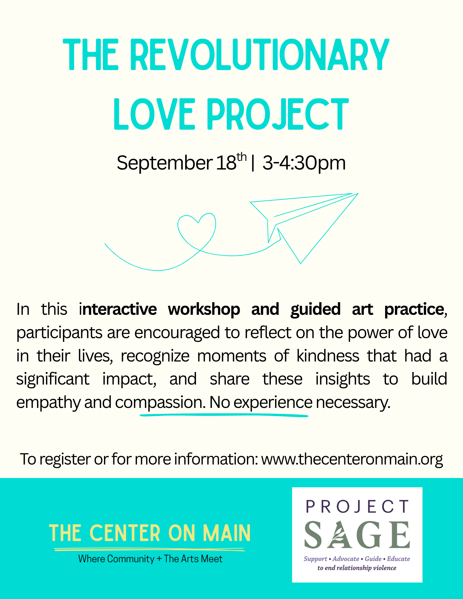 The Revolutionary Love Project - Taller en colaboración con The Center on Main