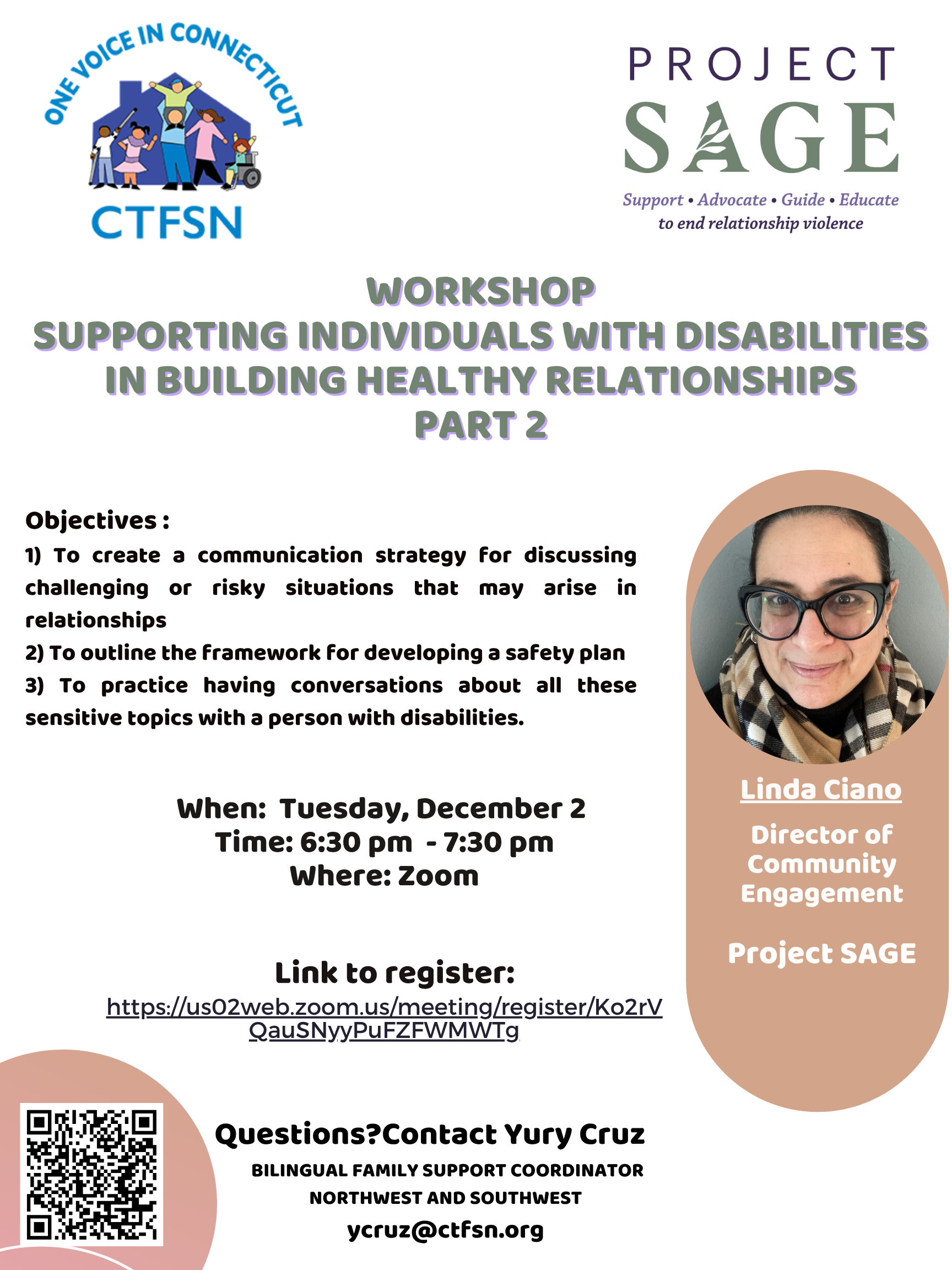 Taller: Apoyo a las personas con discapacidad para establecer relaciones sanas - Parte 2