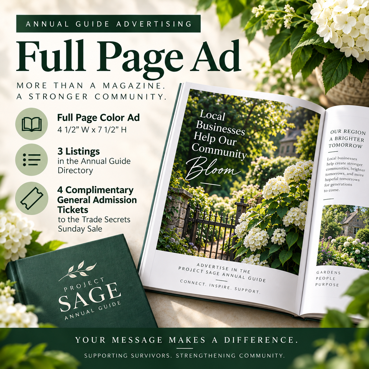 Printed Full Page Color Annual Guide Ad