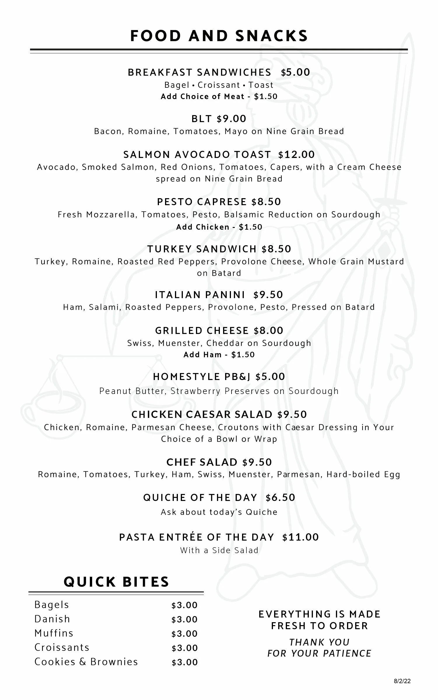 Menu — Legal Grounds Cafe