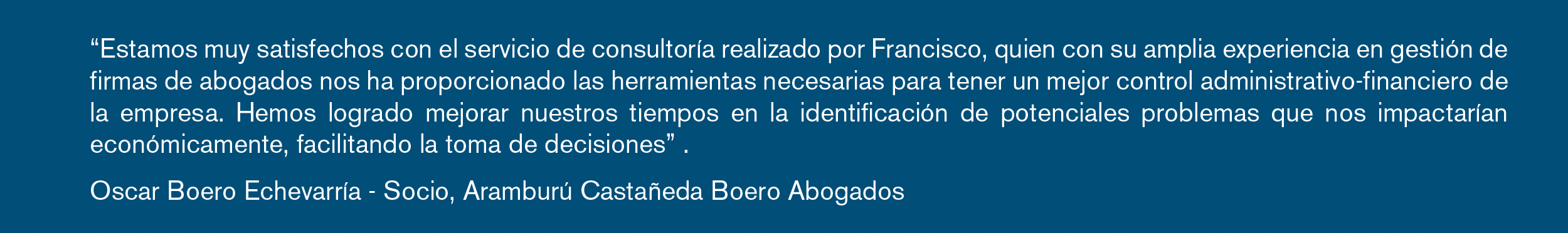 Francisco Rouillon Consultoria - Oscar boero