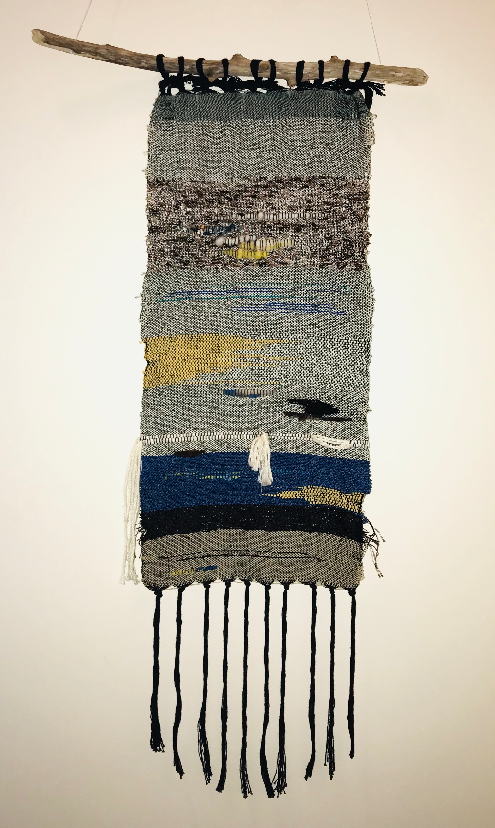 Beach Horizon, 2019. Saori looming weaving. Private collection.