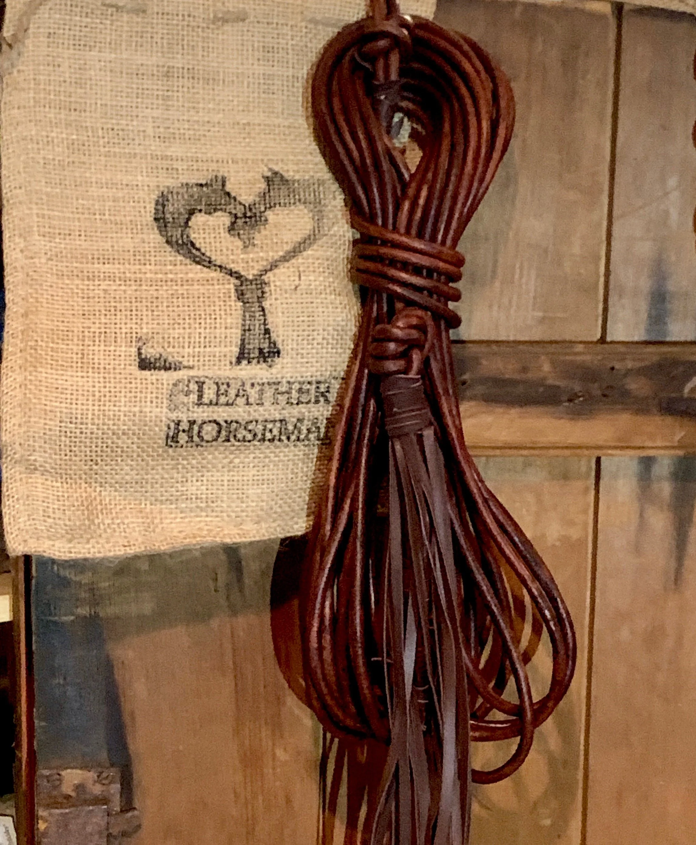 Leather Featherline with 12" Deerskin Tassel 20' ,40' and 60' Lengths
