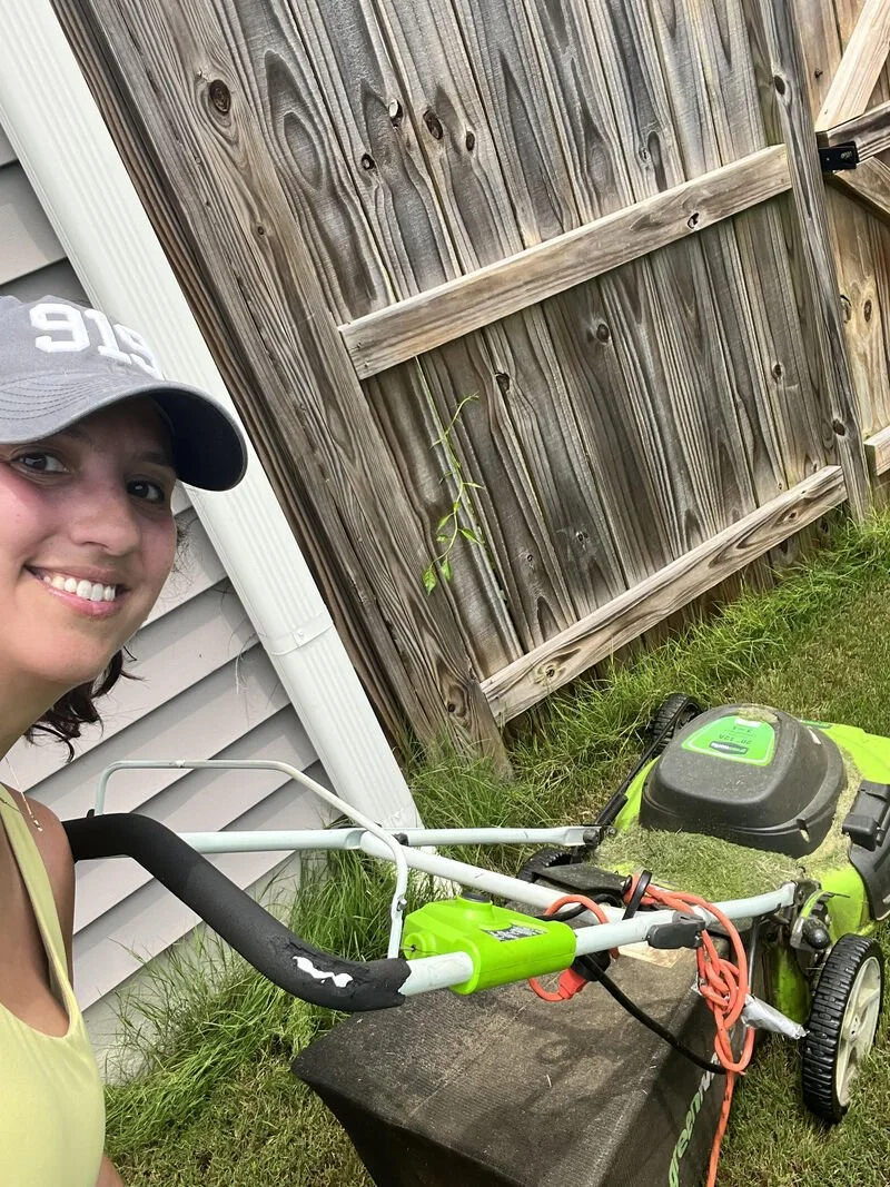 🌿 A Surprising First: Mowing the Lawn at 38! 🌿