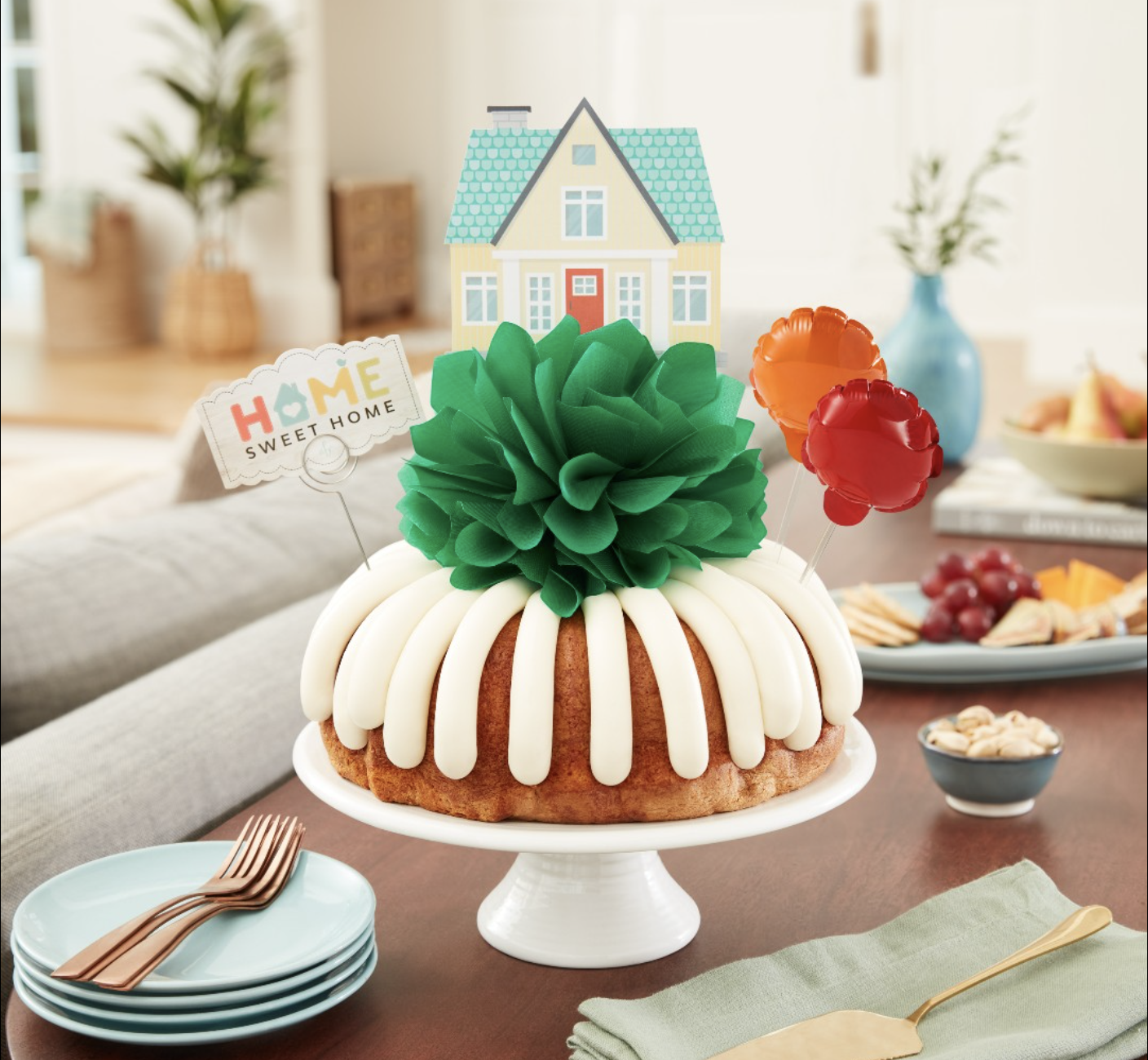  I conceptualized the idea for the Home Sweet home decoration, which includes the house, quote card and balloons.  