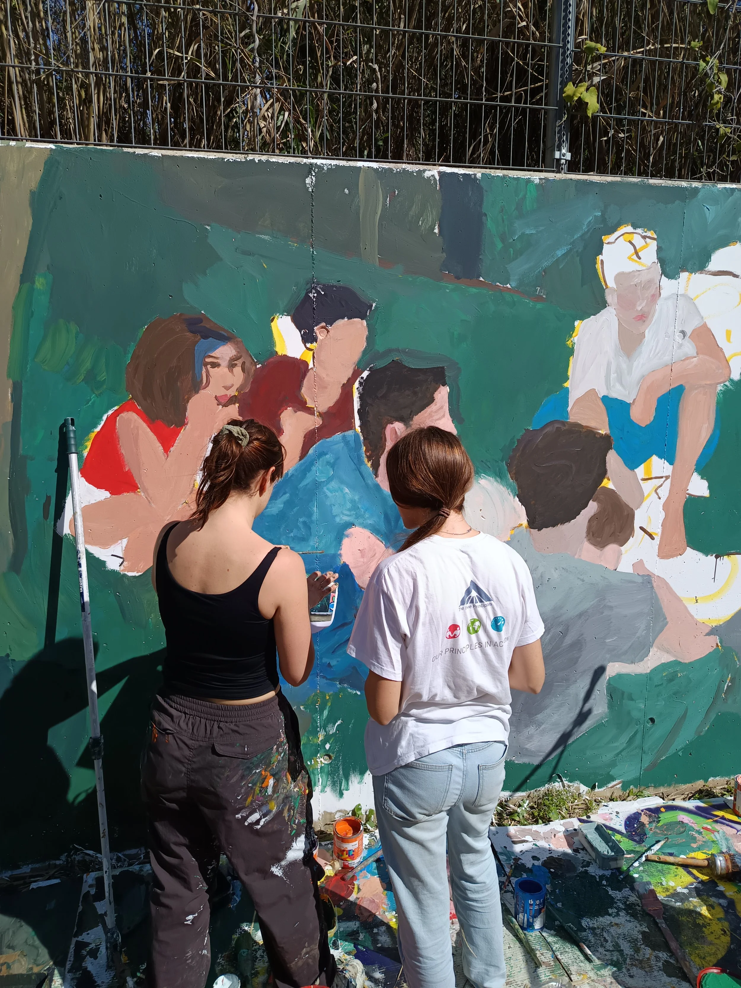 MURAL A L'INSTITUT ESTEVE ALBERT - amb Alba Fabre