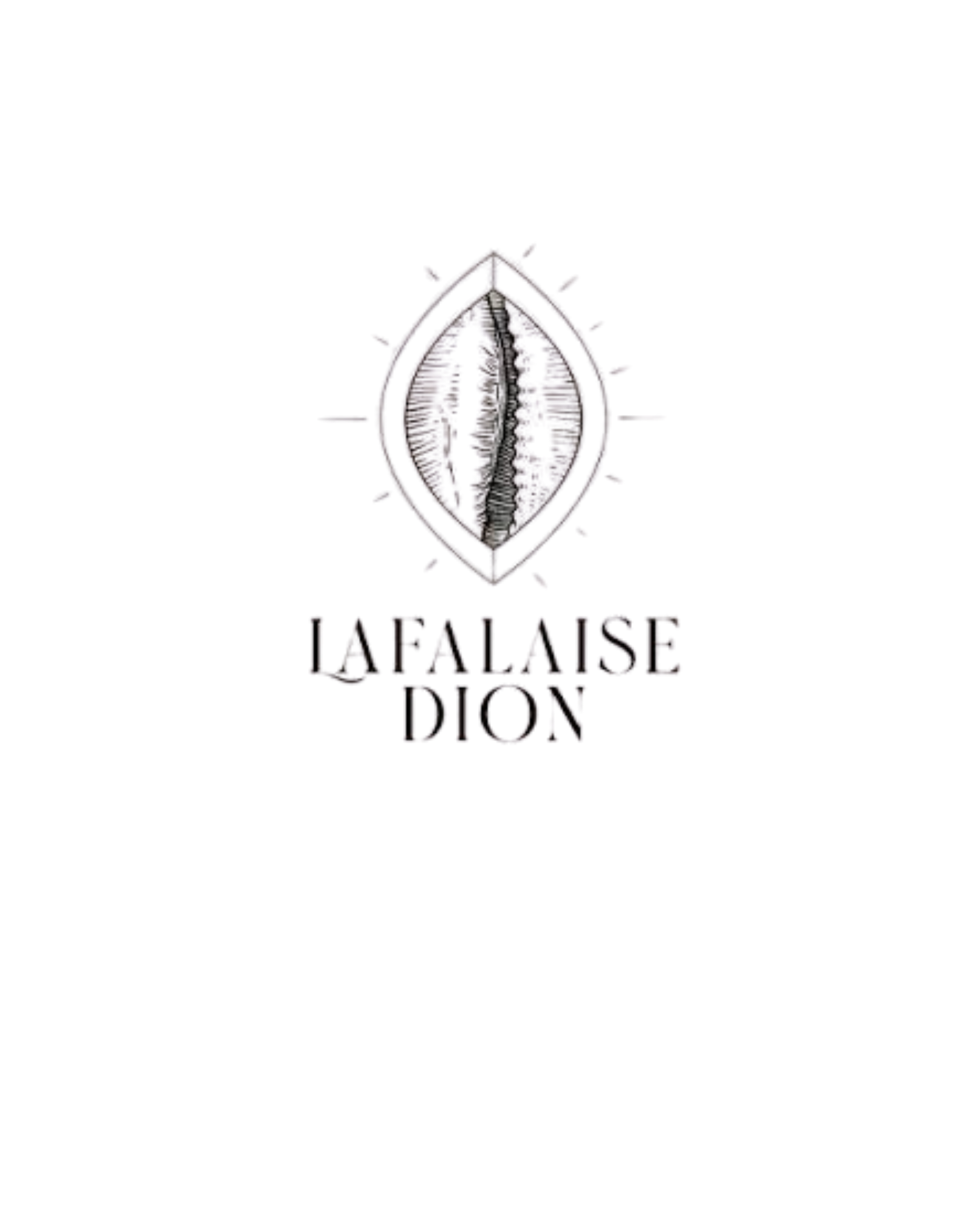 A logo featuring a stylized fish within a teardrop shape, with the words 'LafaElise' and 'Dion' beneath it.