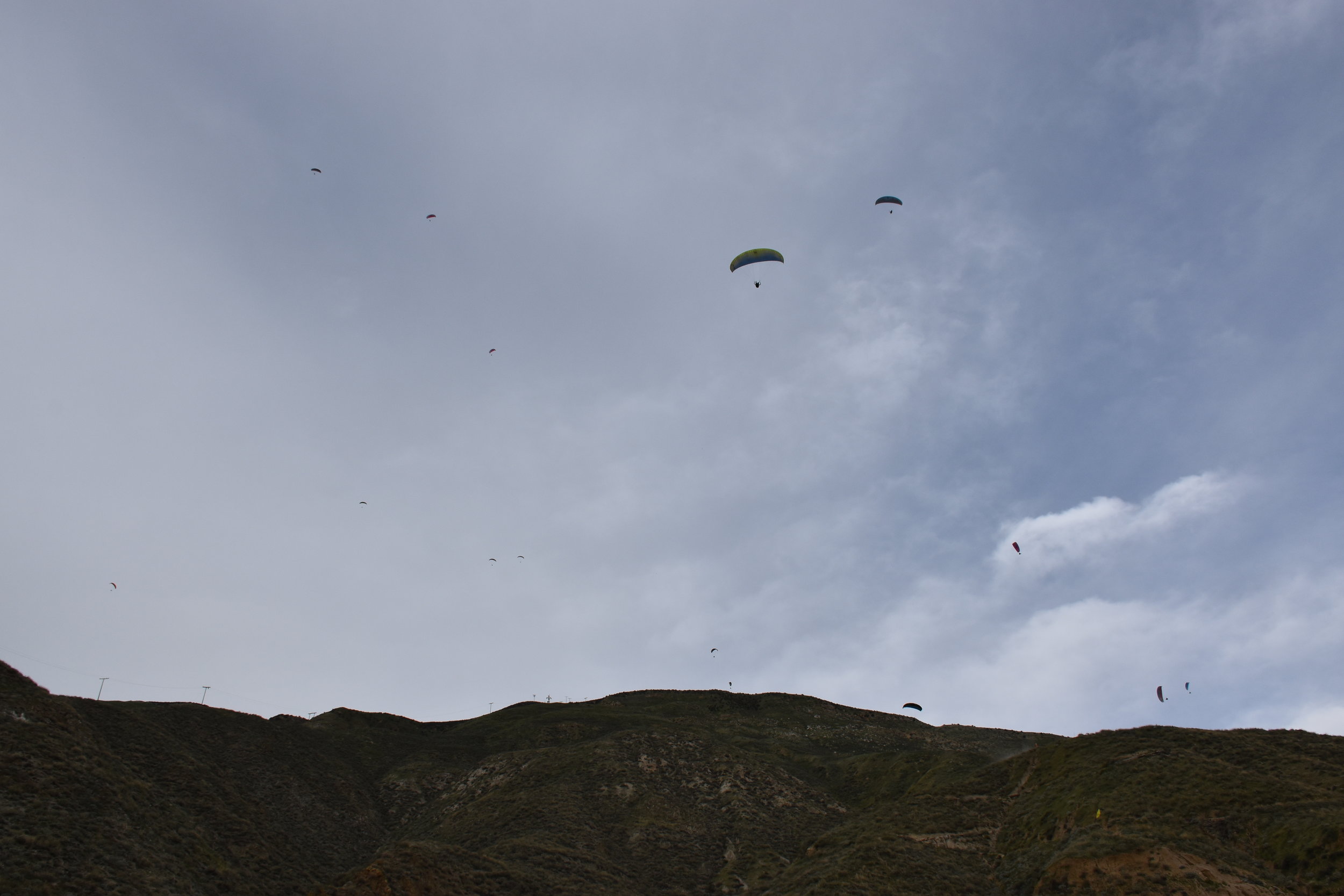 From here we look like birds, Soboba Flight Park, learn paragliding and paramotoring at our camp