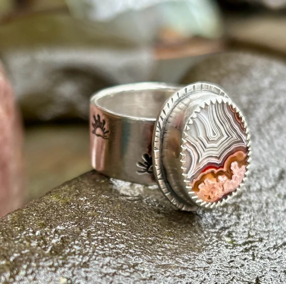 Crazy Lace Agate Sunshine Ring — Merianne Tree of Life