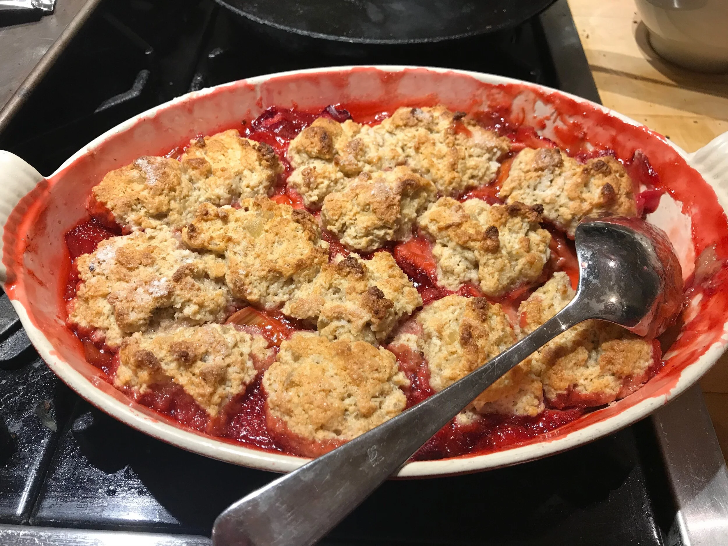 Strawberry Rhubarb Cobbler 
