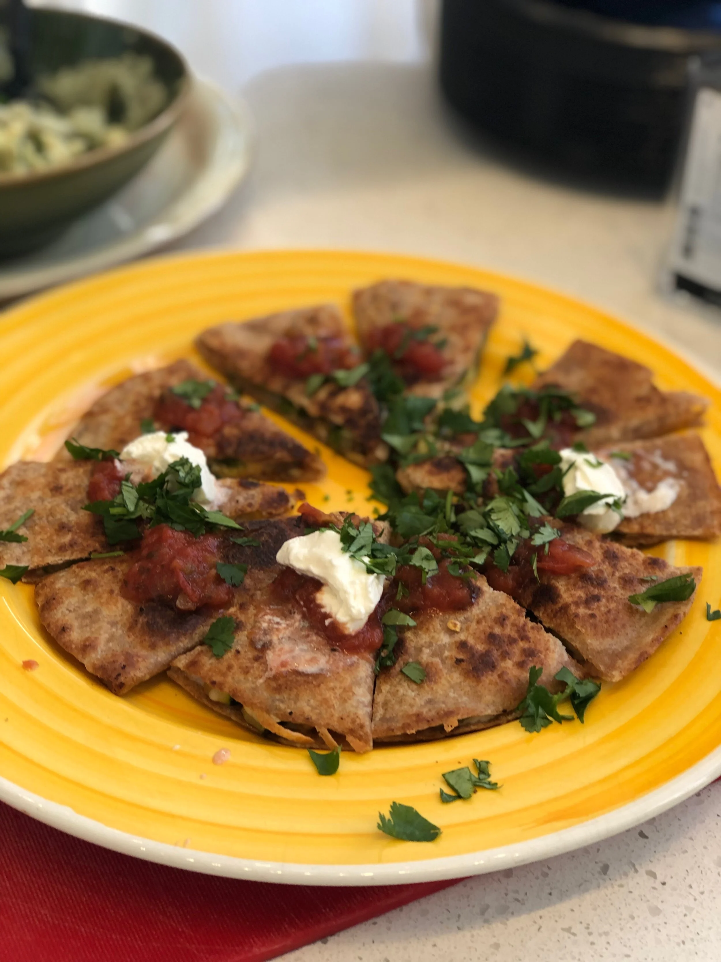 Corn and Zucchini Quesadillas 
