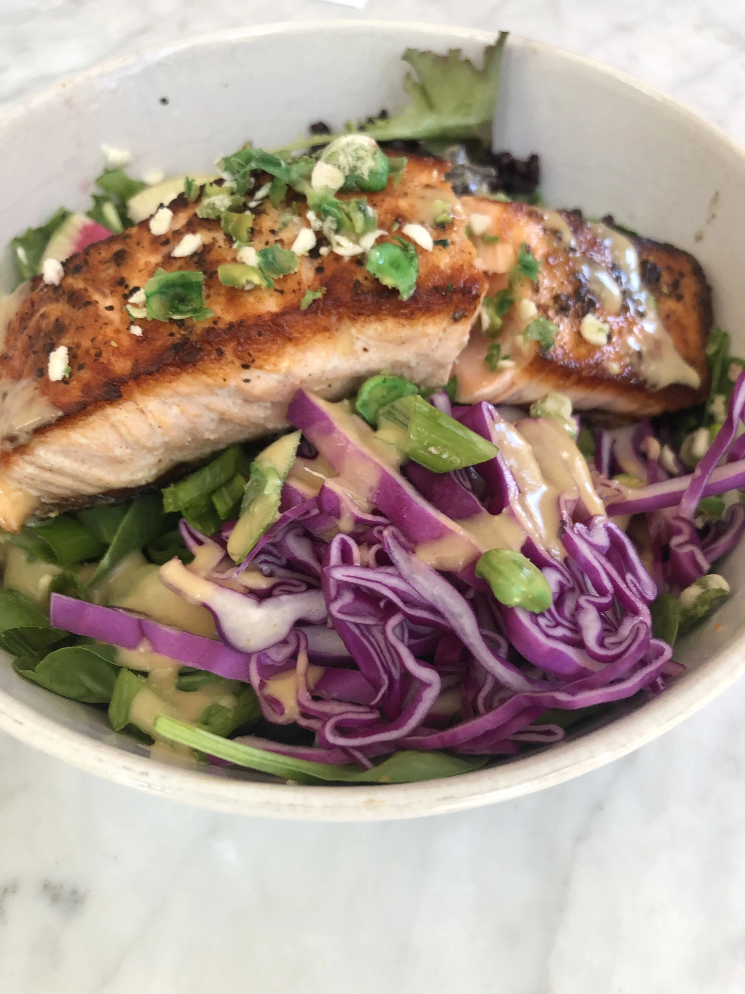 Salmon Bowl with With Black Rice&nbsp;