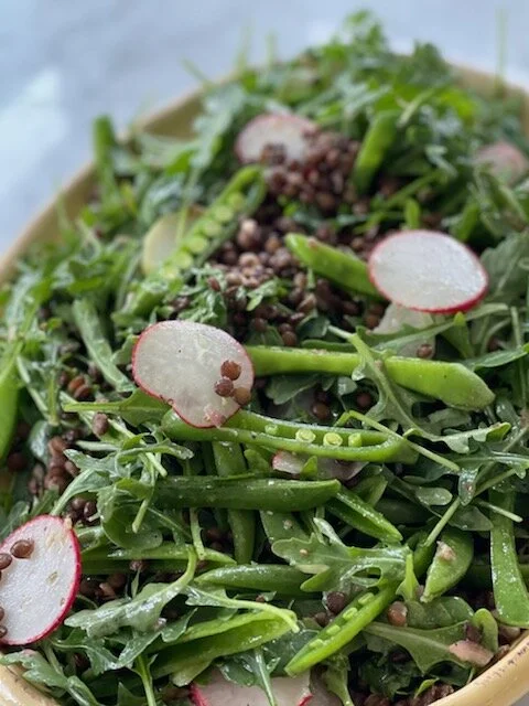 French Lentil and Spring Vegetables Salad