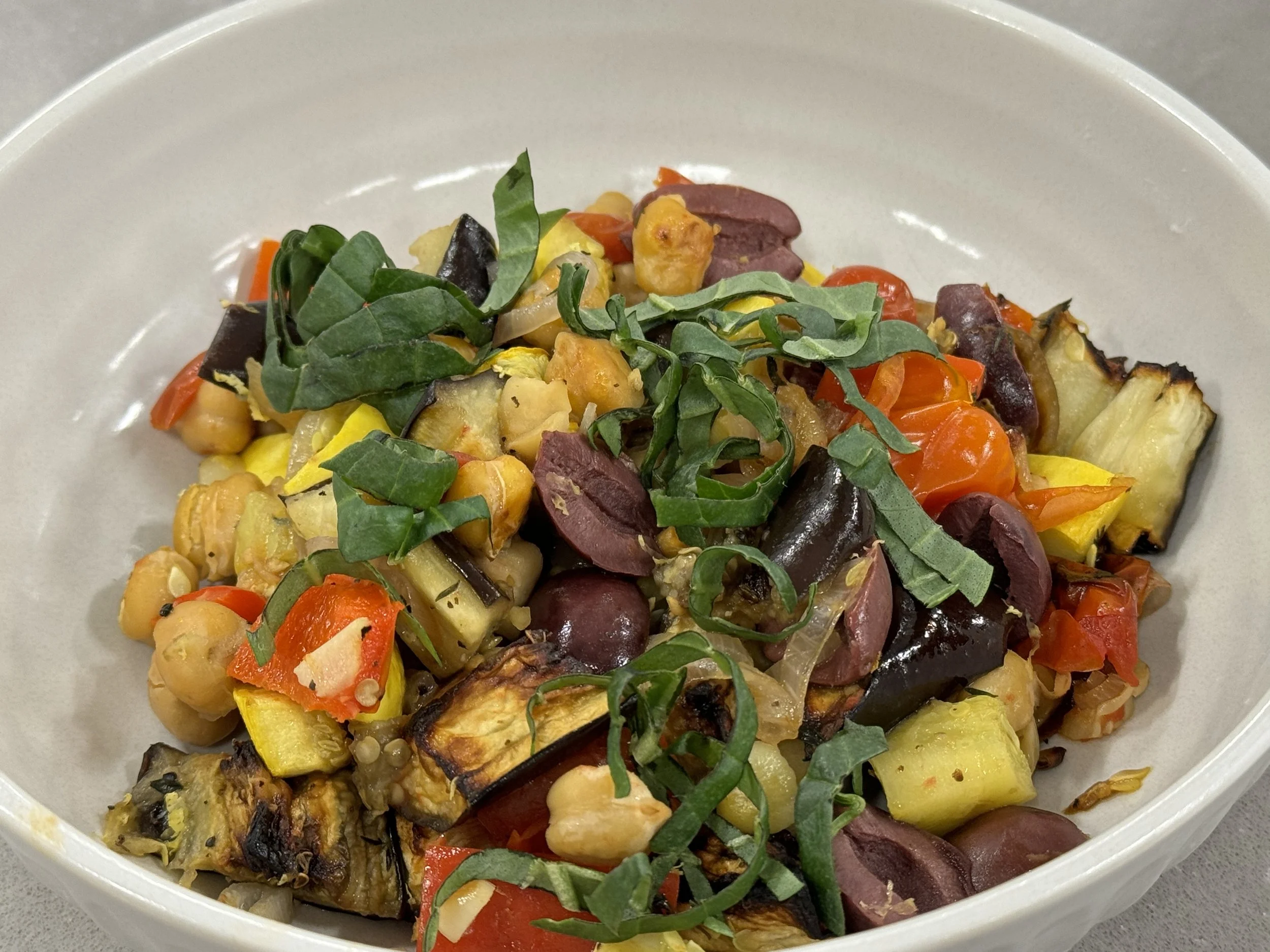 One-Pan Ratatouille with Chickpeas