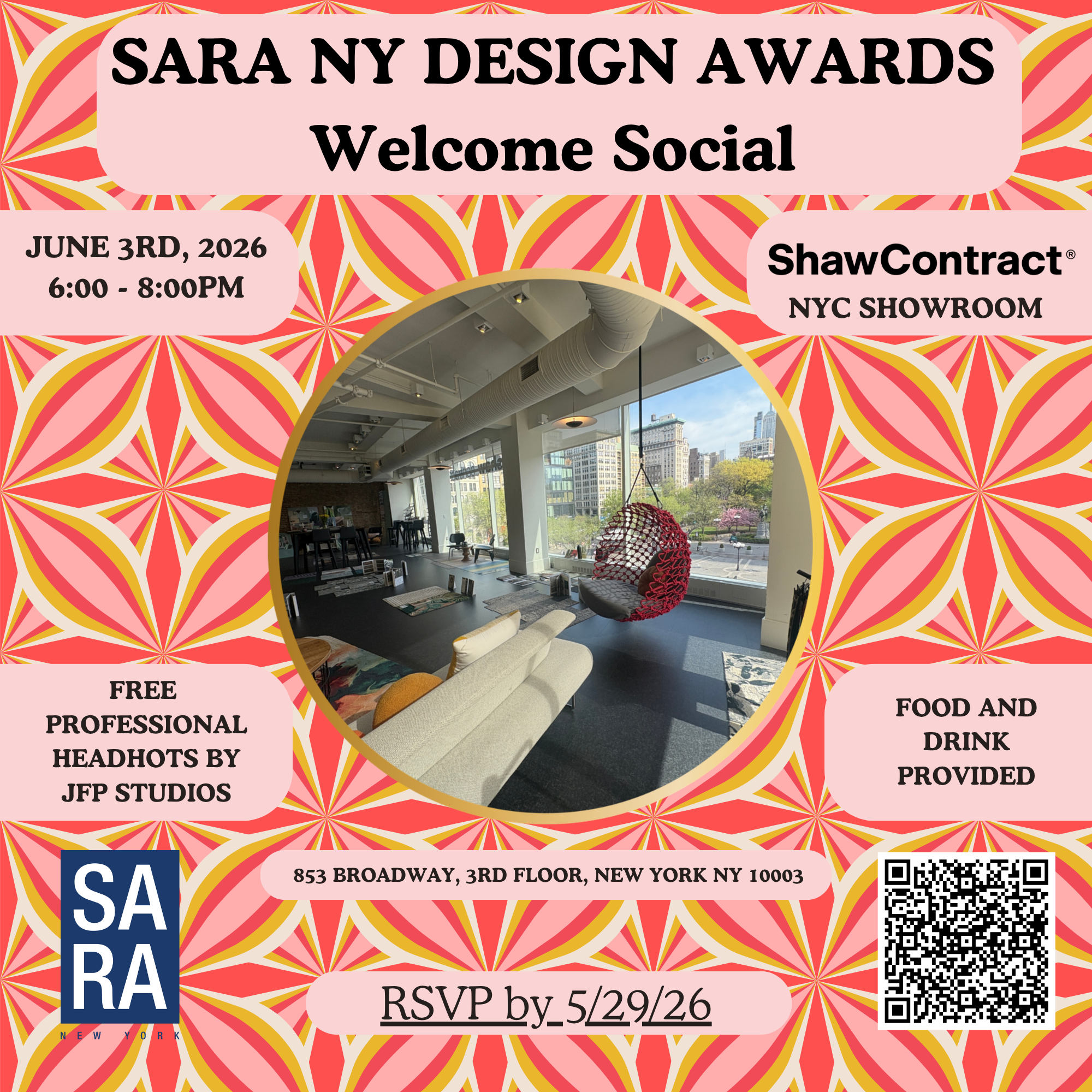 SARA NY Design Awards Welcome Social at ShawContract
