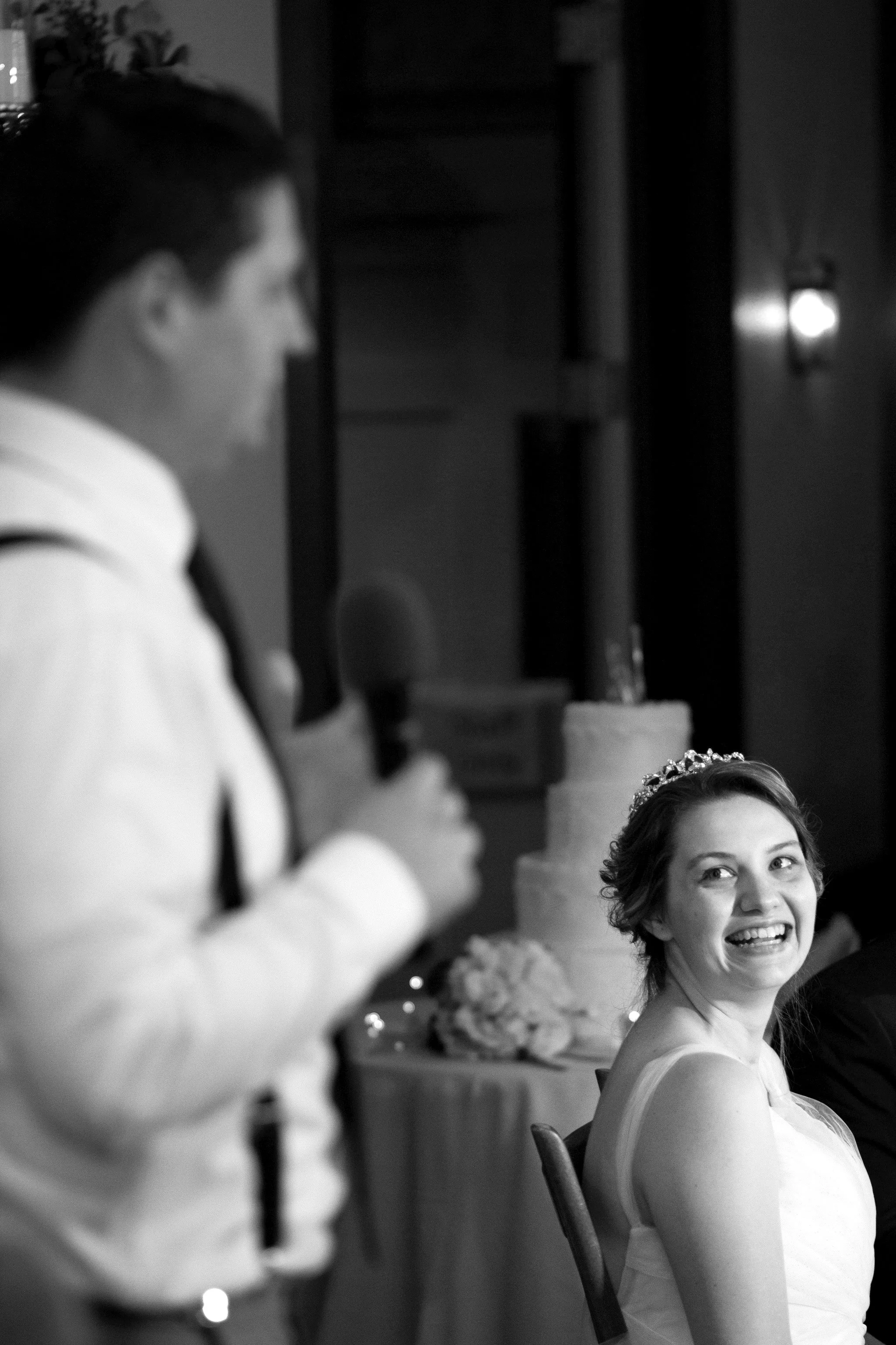 Black and white photo of wedding at Old Sturbridge Village by Worcester wedding photographer Tom Godfrey Photography
