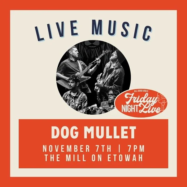 Super pumped to be back at the Mill. This time it’s the debut of Dog Mullet - Atlanta’s Premiere Rock Revivalists. We got a set full of bangers. Wear your mullet and come hang with us!