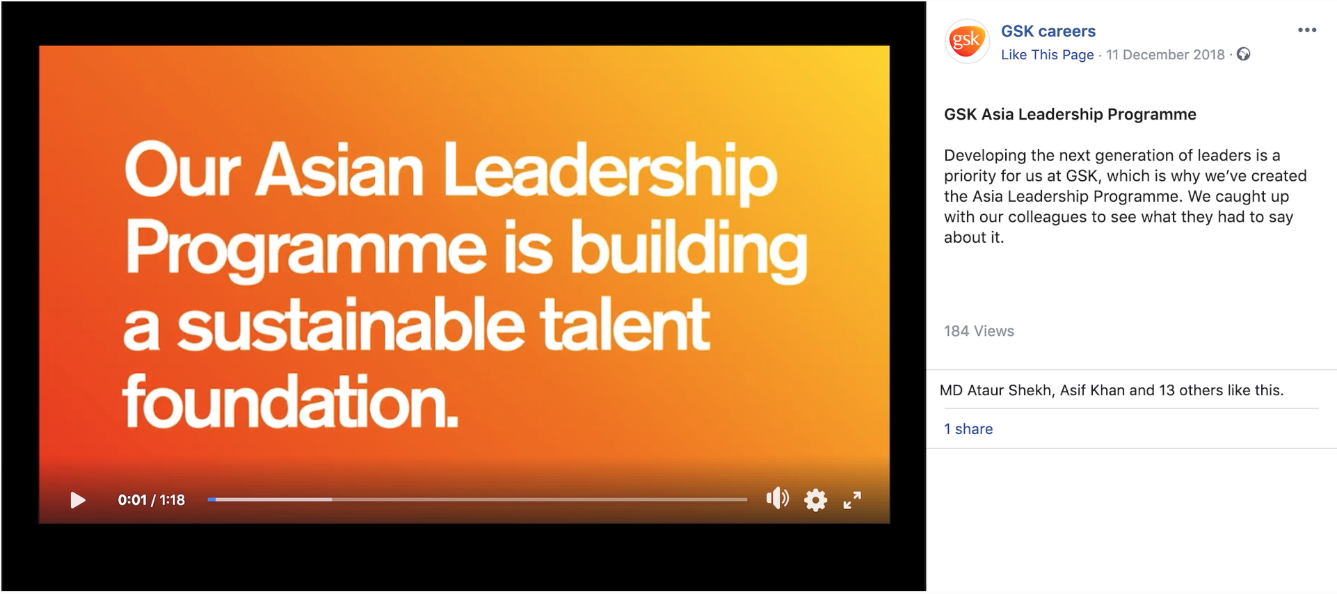 Glaxo Smith Kline — social assets