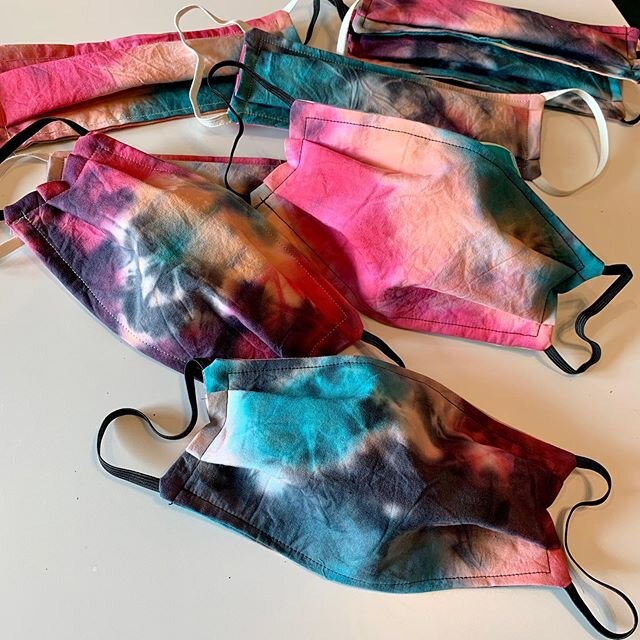 Hand dyed and marbled masks are officially up for grabs on my website lyndalbuschart.com