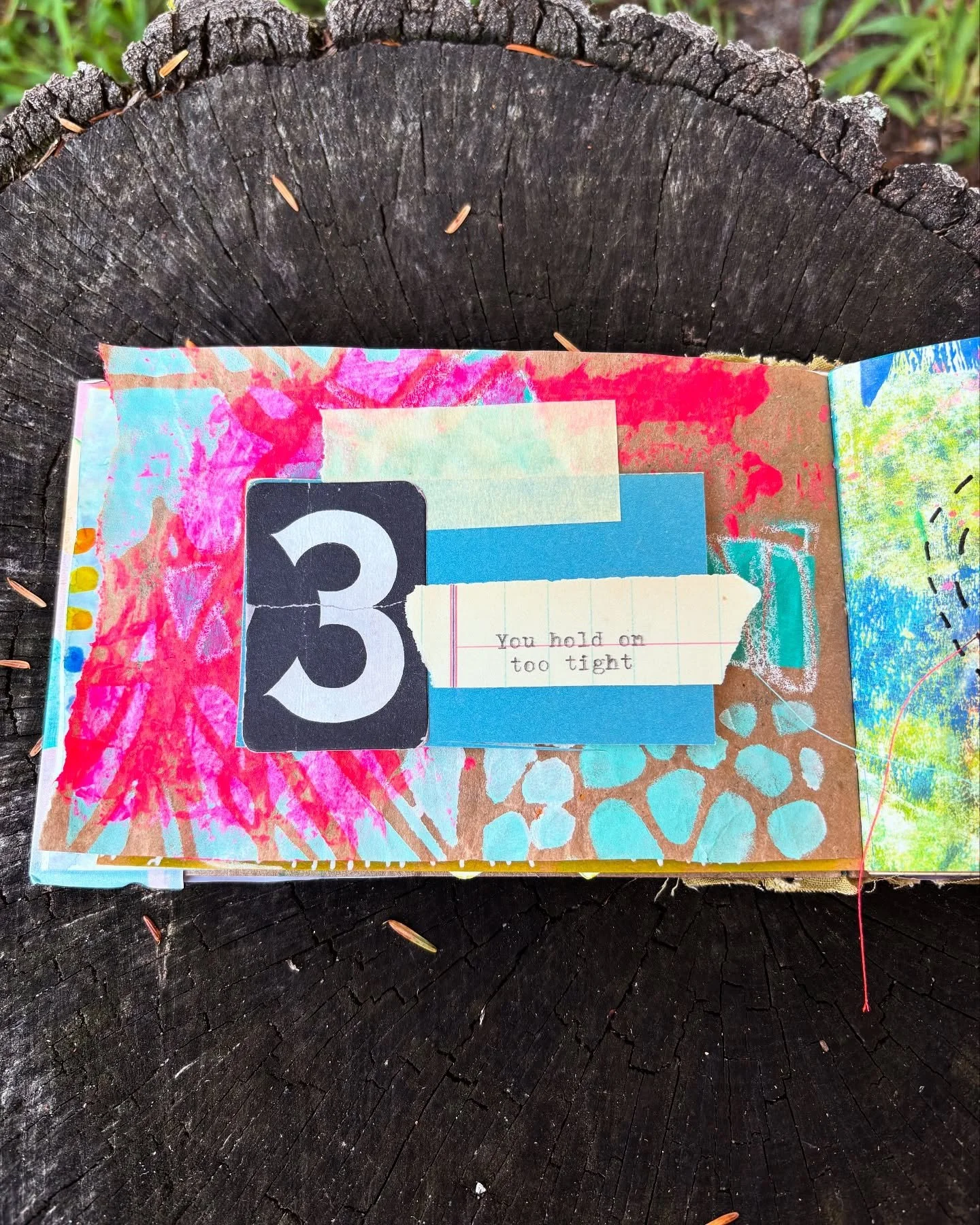 How I see it. 🩵
.
.
.
.
.
#kristinazzaro #kristinazzaroart #soulpositive #soulpositiveconnection #mixedmediaart #positivitythroughcreativity #stencilgirl #artjournal #shareyourstory #mixedmediaartist #artjournalpage #umwowstudio