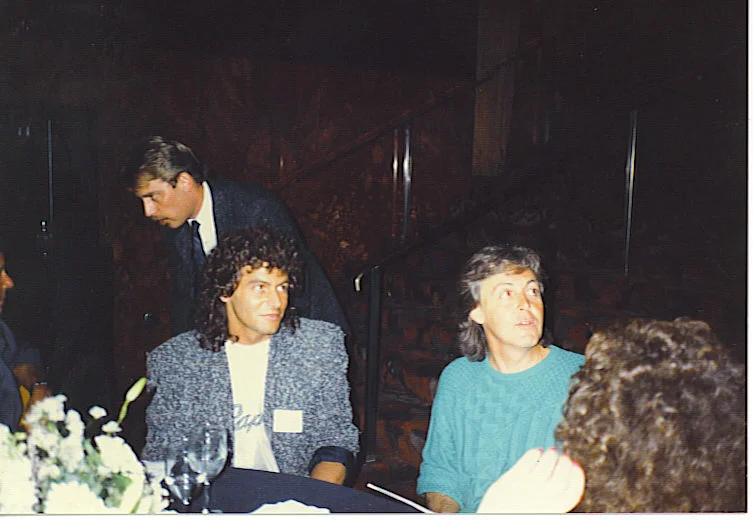 Steve and Paul McCartney at a NY press conference.