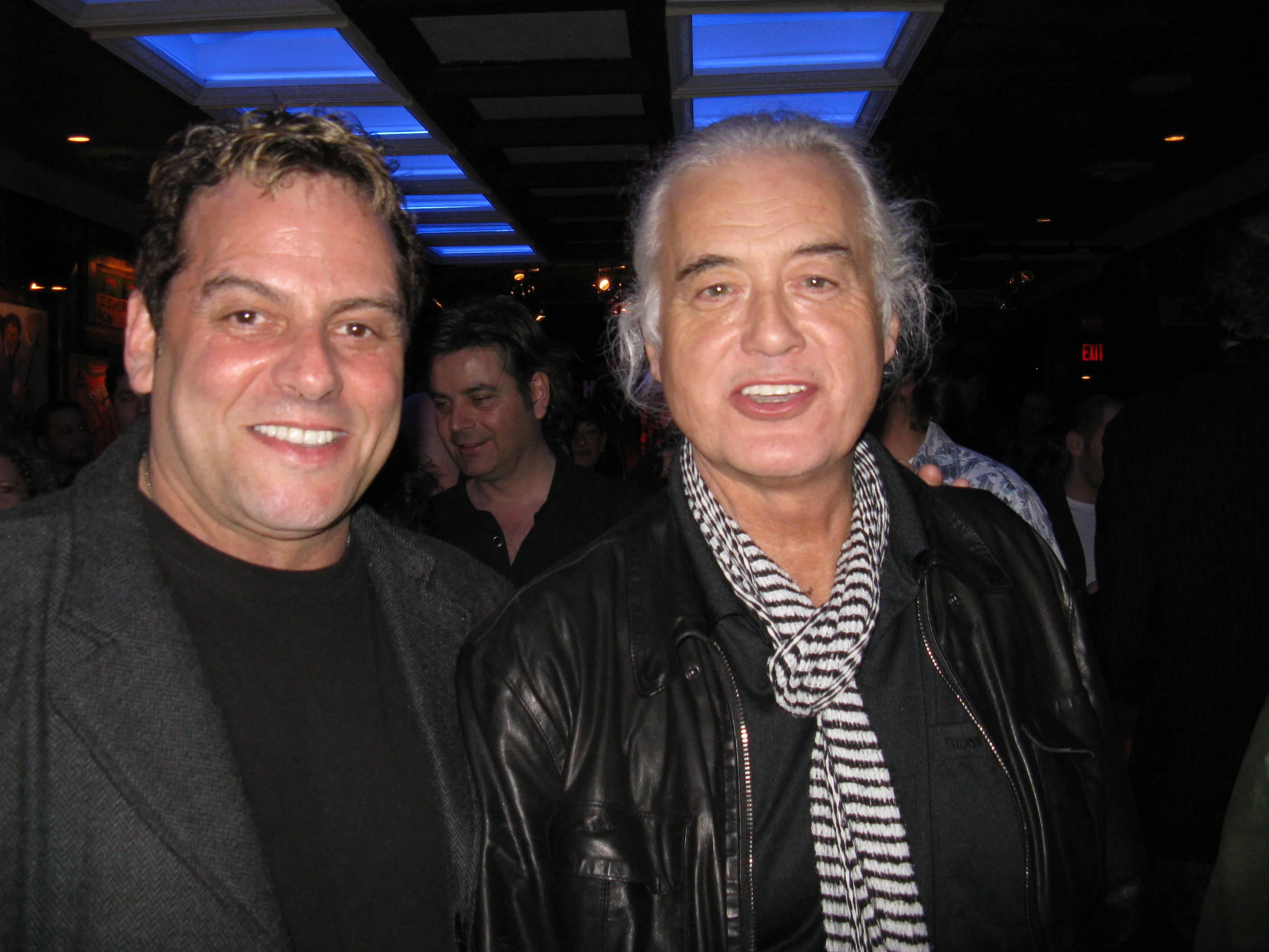Hanging with Jimmy Page at the Rock and Roll Hall of Fame.