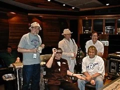 Cheap Trick and Steve Thompson working on the Rockford album in MA