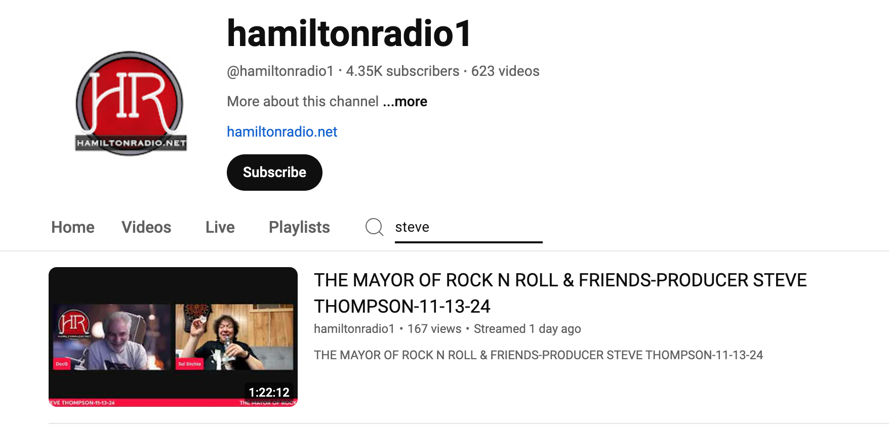 Steve Thompson - On The Mayor Of Rock N Roll &amp; Friends - Nov 13 2024
