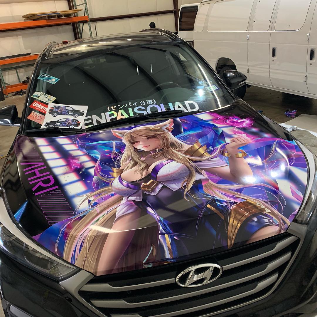 prompthunt harem anime car wrap