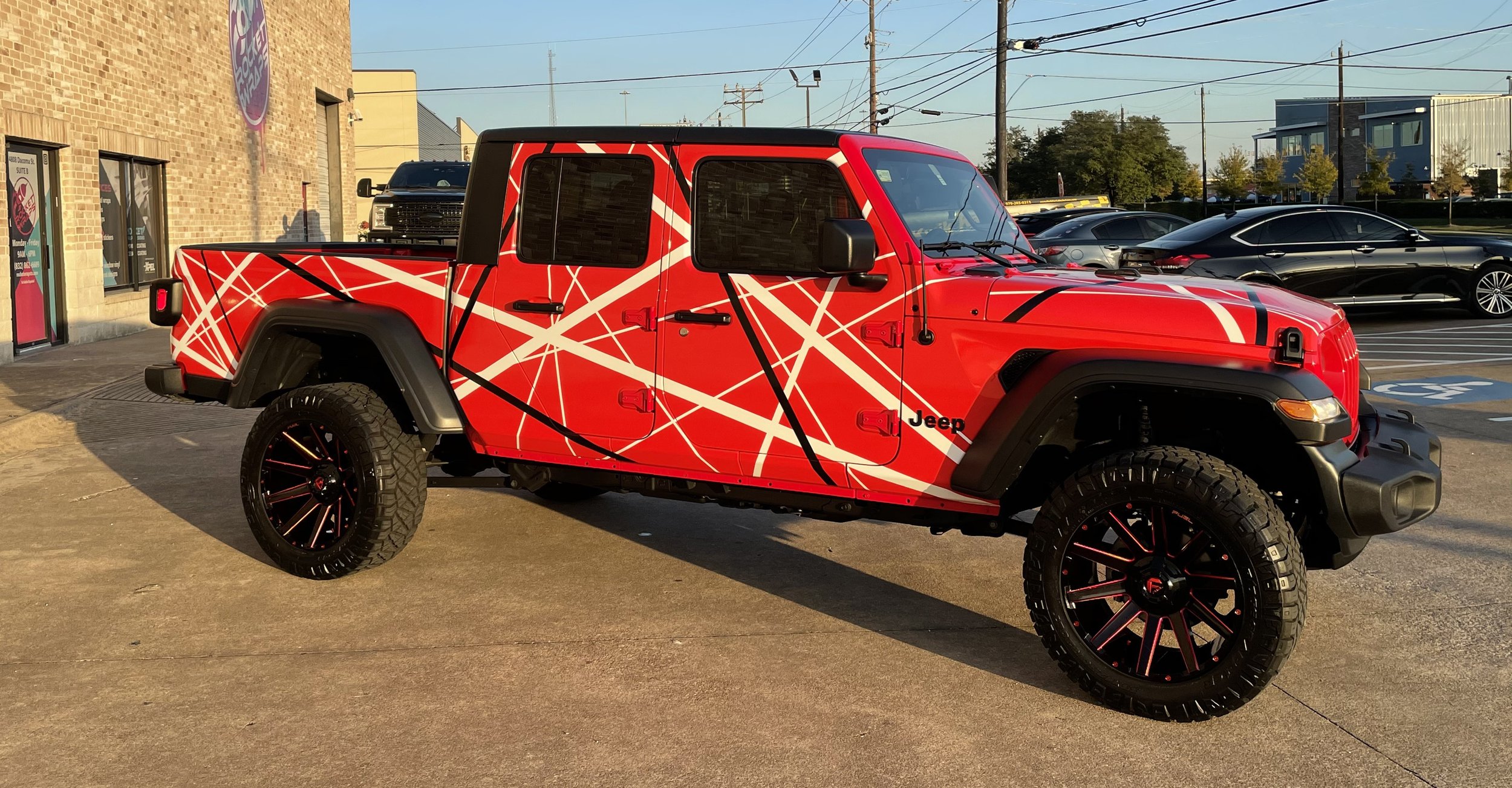  Red jeep 