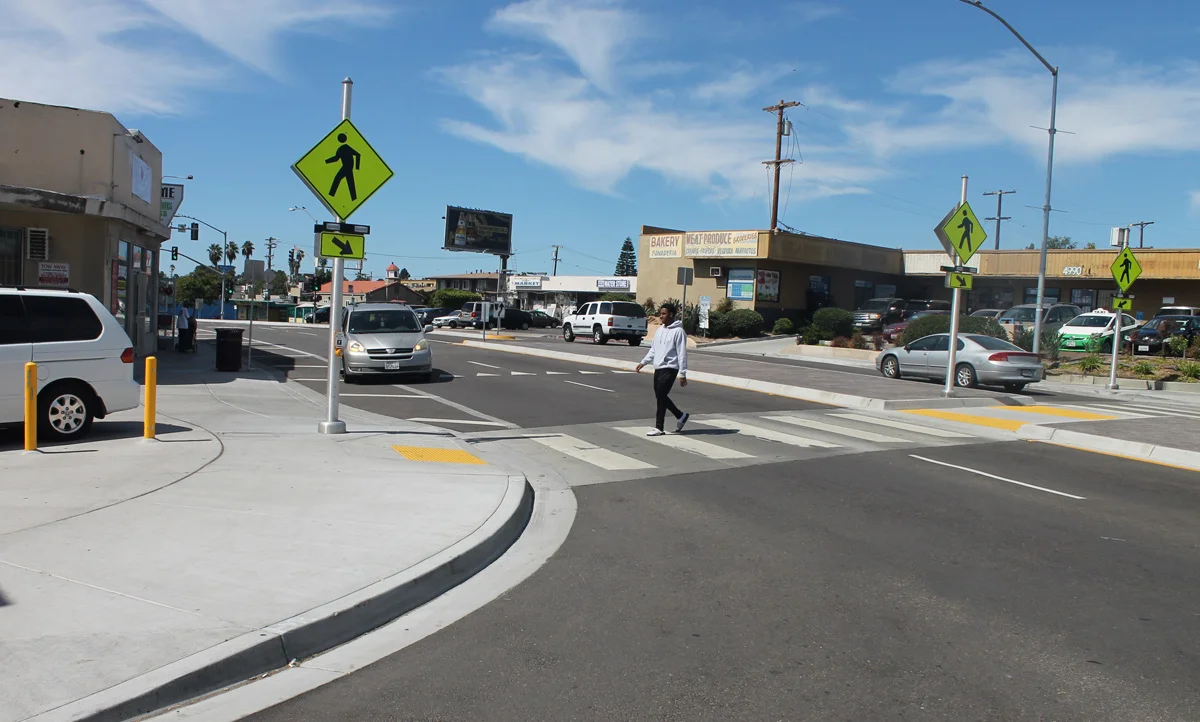 The intersection of 50th and University Ave as a green street!