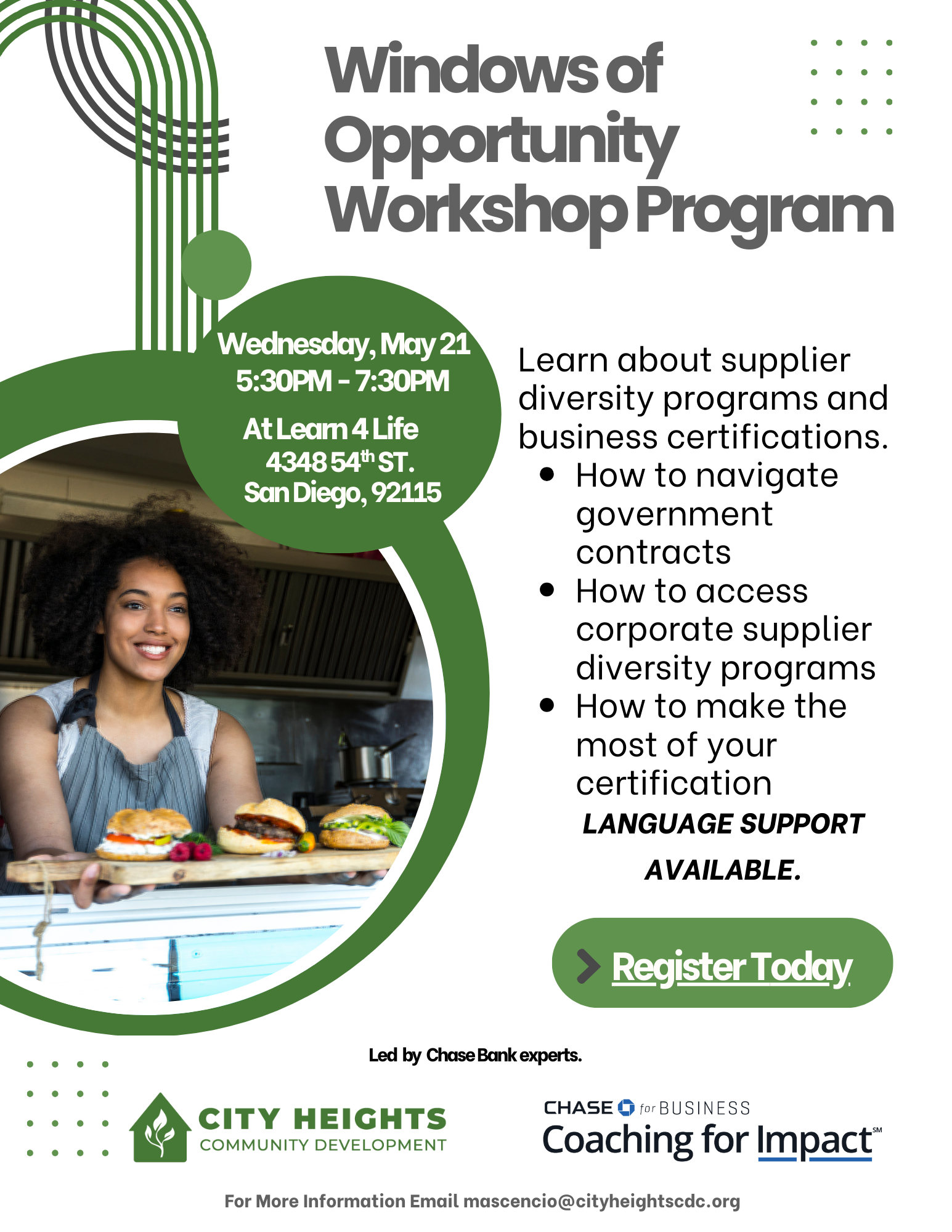 Windows of Opportunity Workshop Program