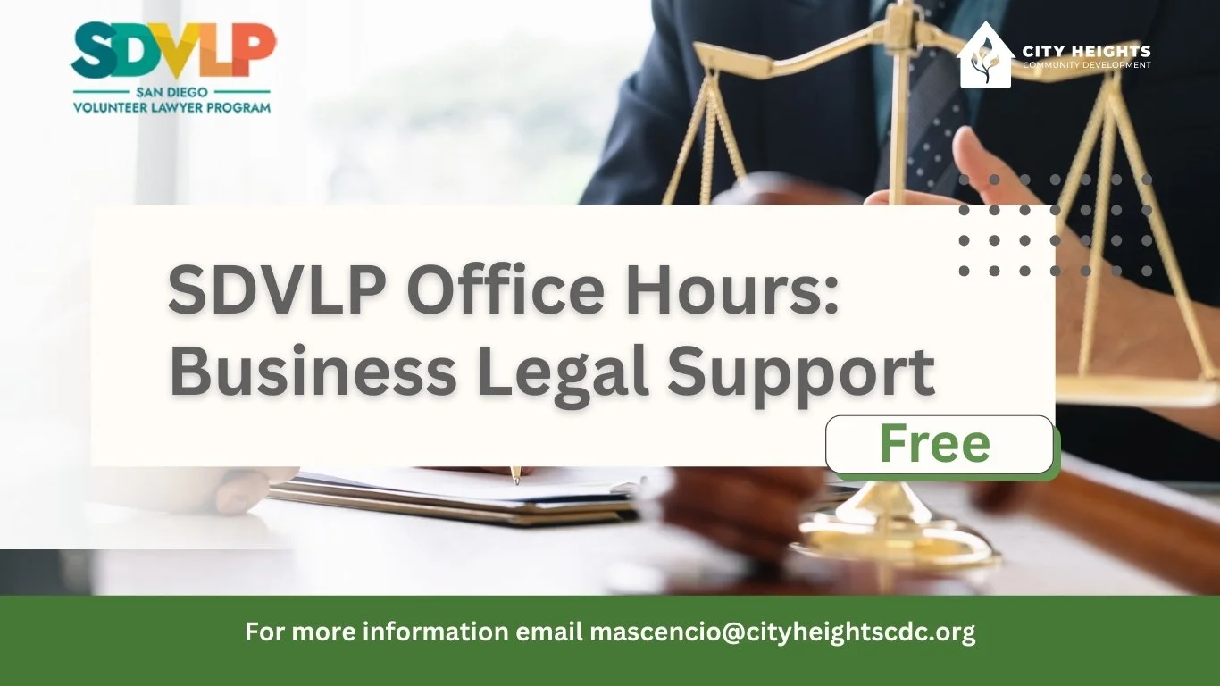 San Diego Volunteer Lawyer Program Hosts Free Business Legal Clinic in City Heights