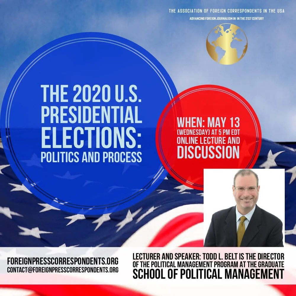 Online Lecture and Discussion: The 2020 U.S. Presidential Elections: Politics and Process