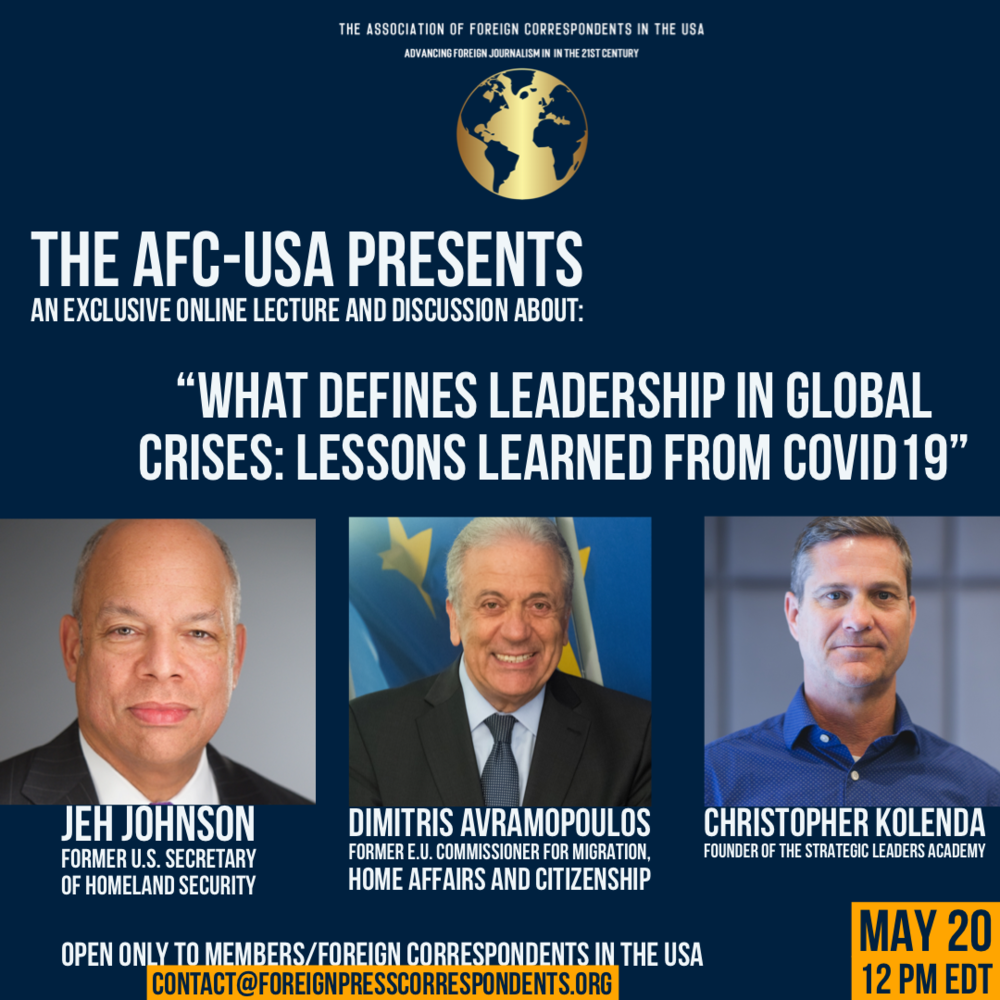 Online Lecture and Discussion: "What defines leadership in global crises. Lessons learned from COVID19"
