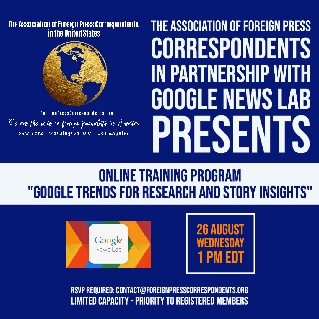 Training Program:  "Google Trends for research and story insights"