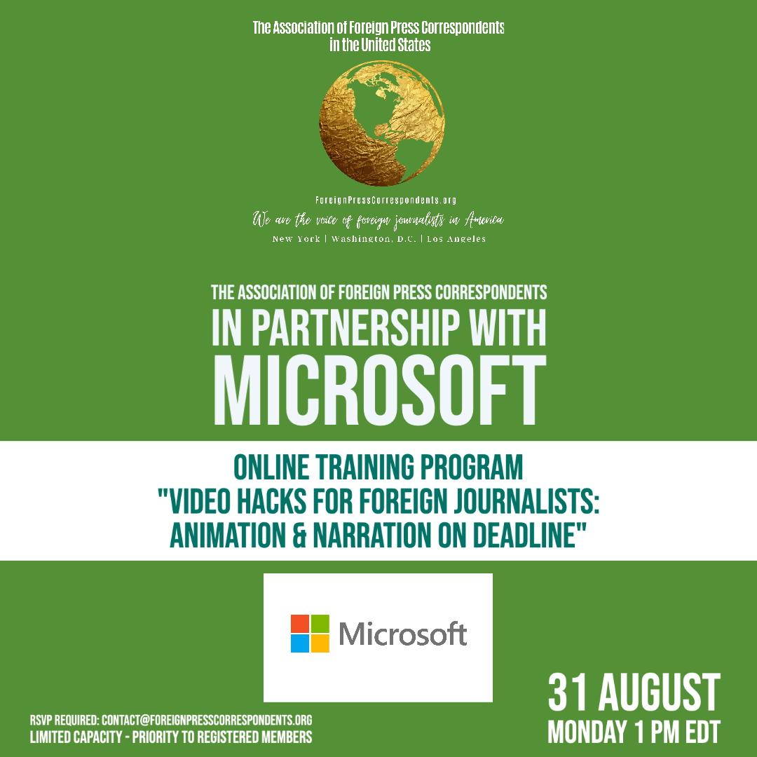 Training Program:  "Video Hacks for foreign journalists: Animation &amp; Narration on deadline"