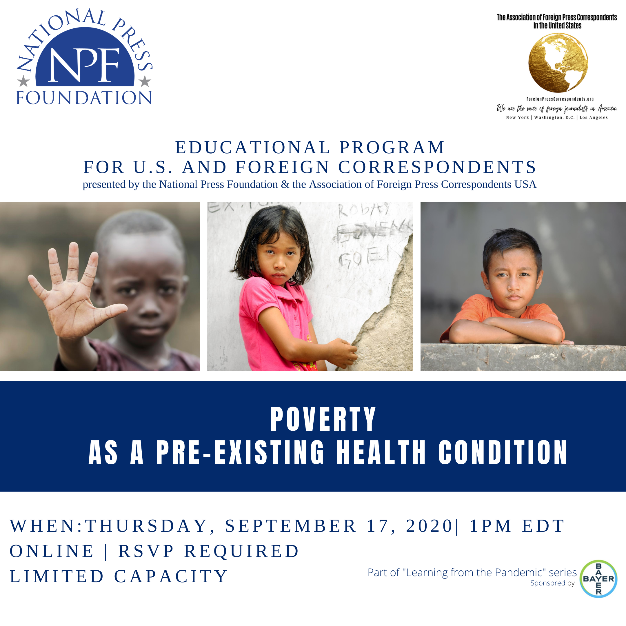 Online Program: "Poverty as a pre-existing health condition"