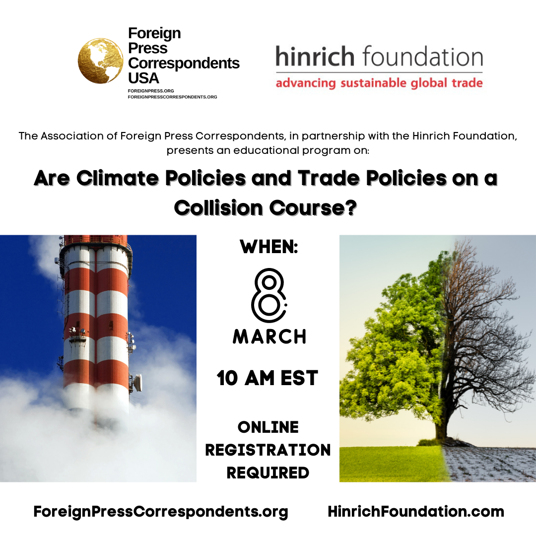 Educational Program: Are climate policies and trade policies on a collision course? 