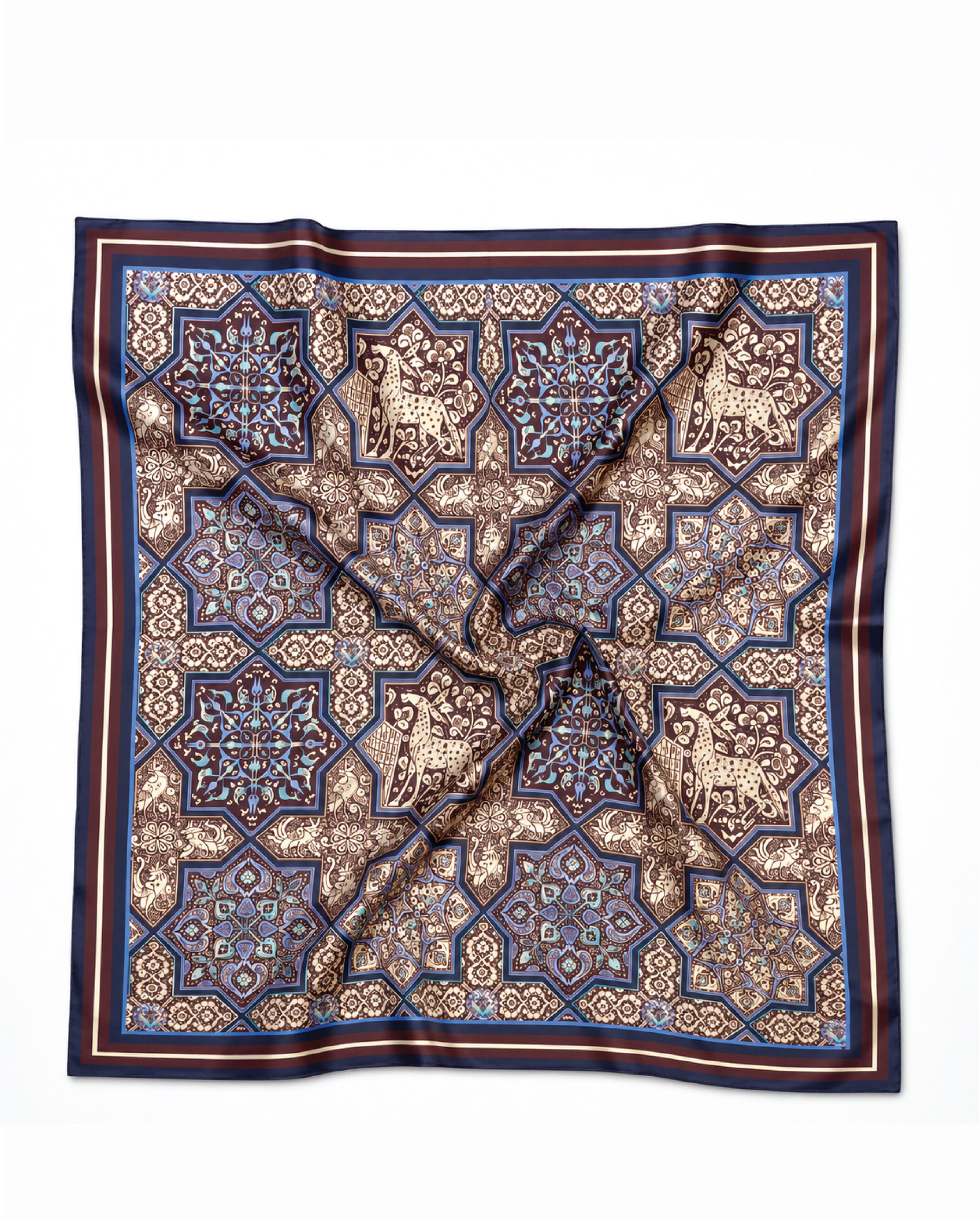 Persia Lustre Tiles Silk Scarf