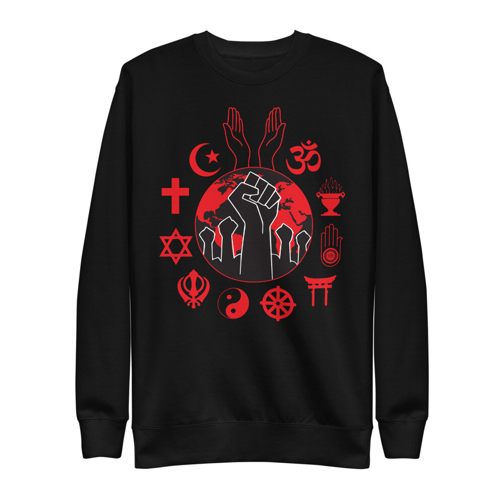 BLACK LIVES MATTER : One World. Be the Change. (Unisex Pullover))