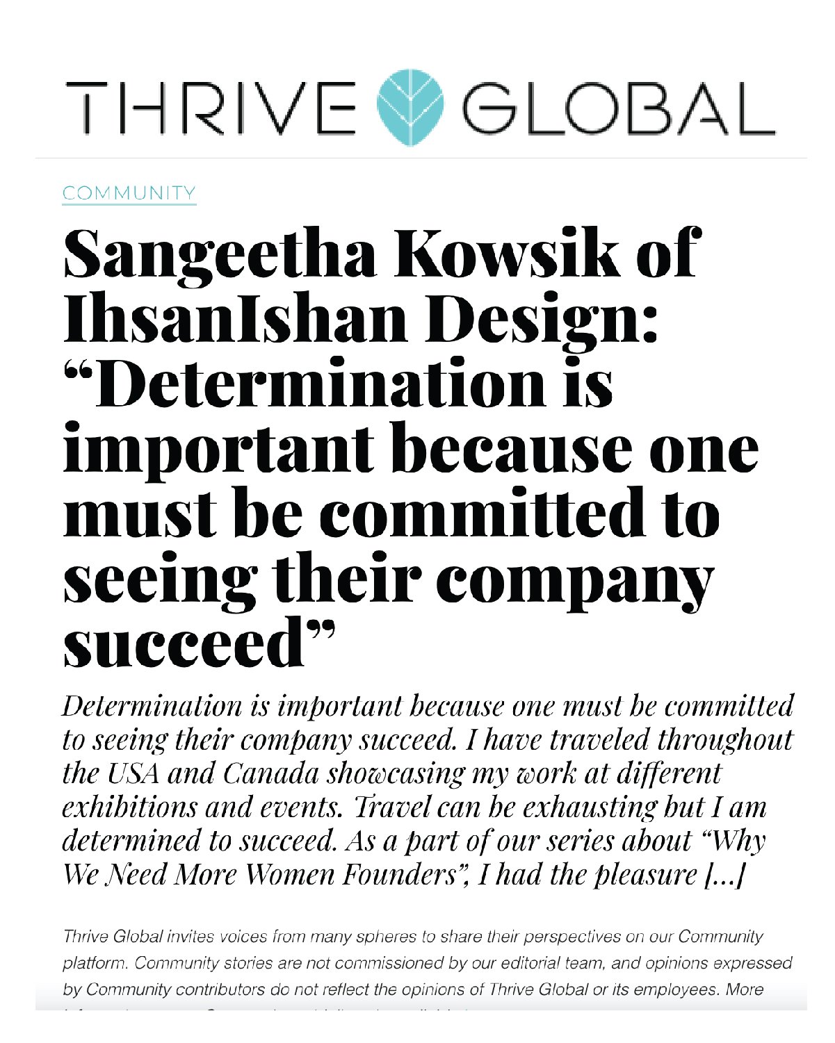 THRIVE GLOBAL